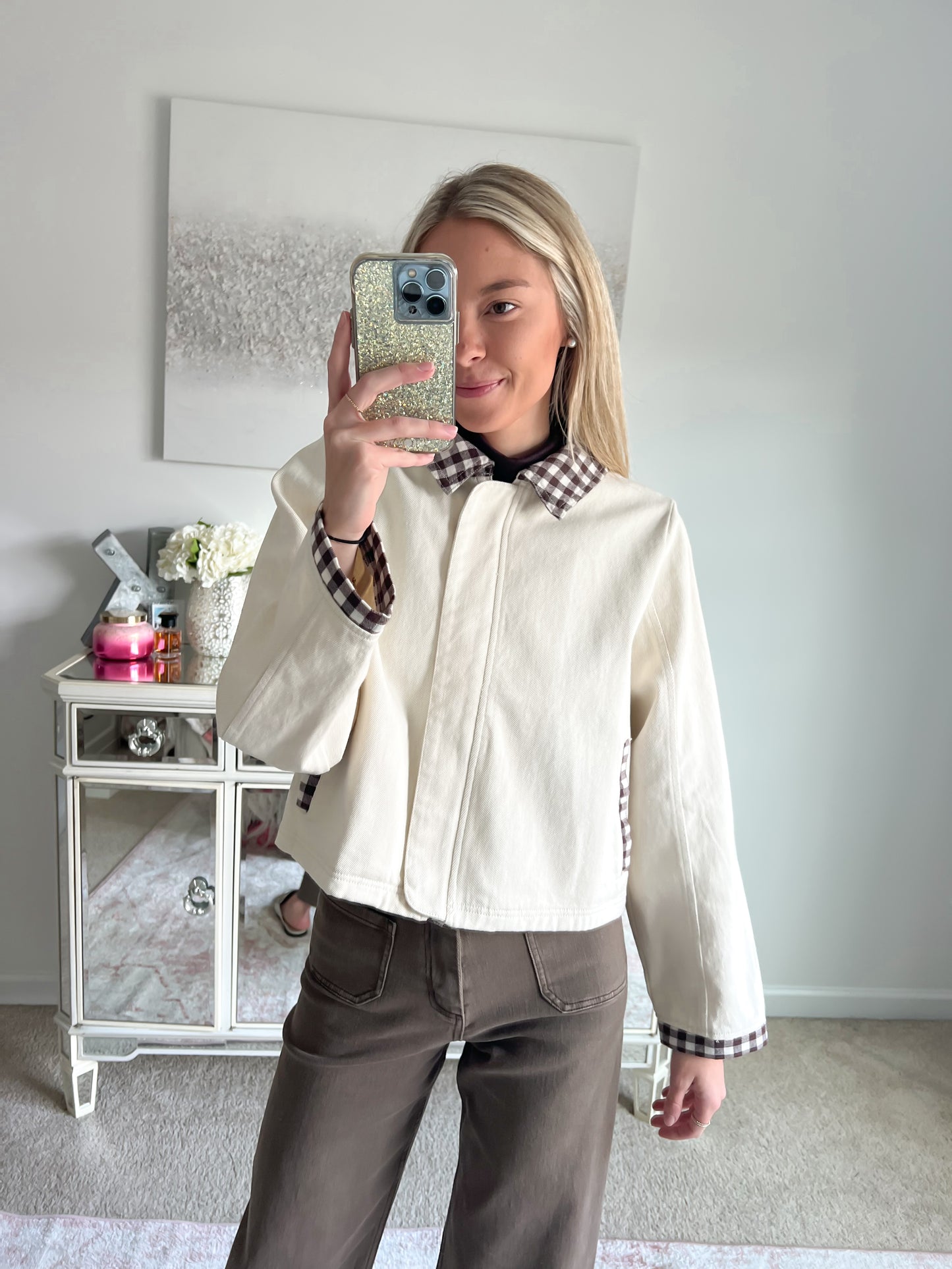 Gigi Gingham Trim Jacket