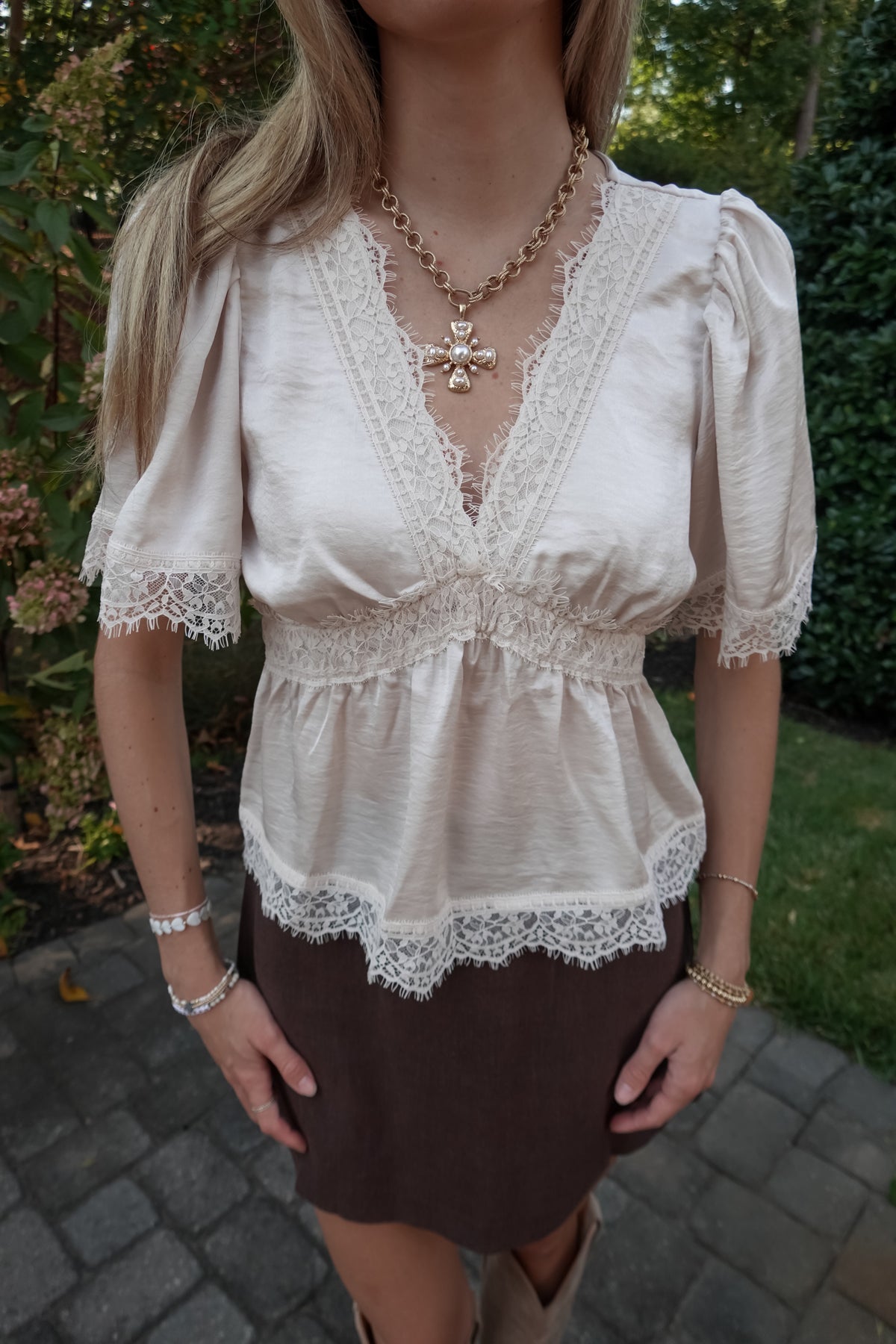 Natalie Champagne Top