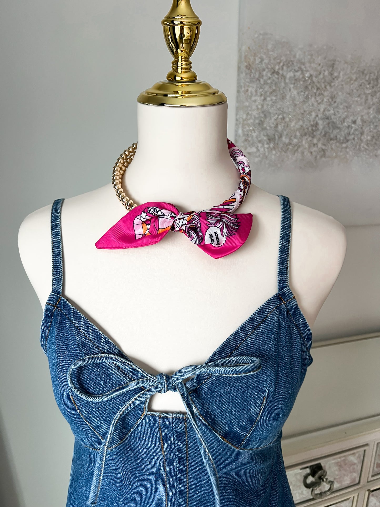 Cassie Beaded Scarf Necklace