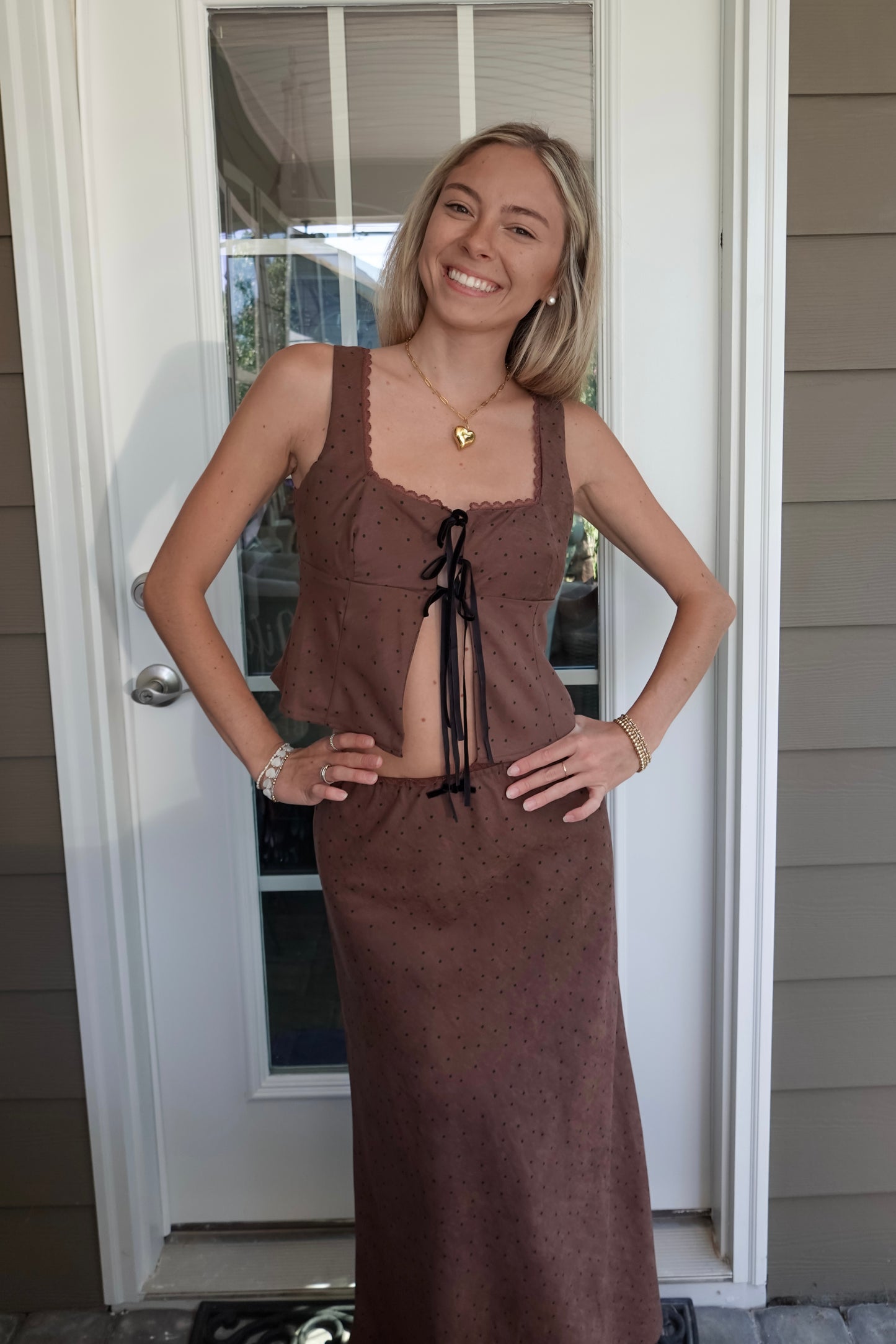 Paige Polka Dot Maxi Skirt