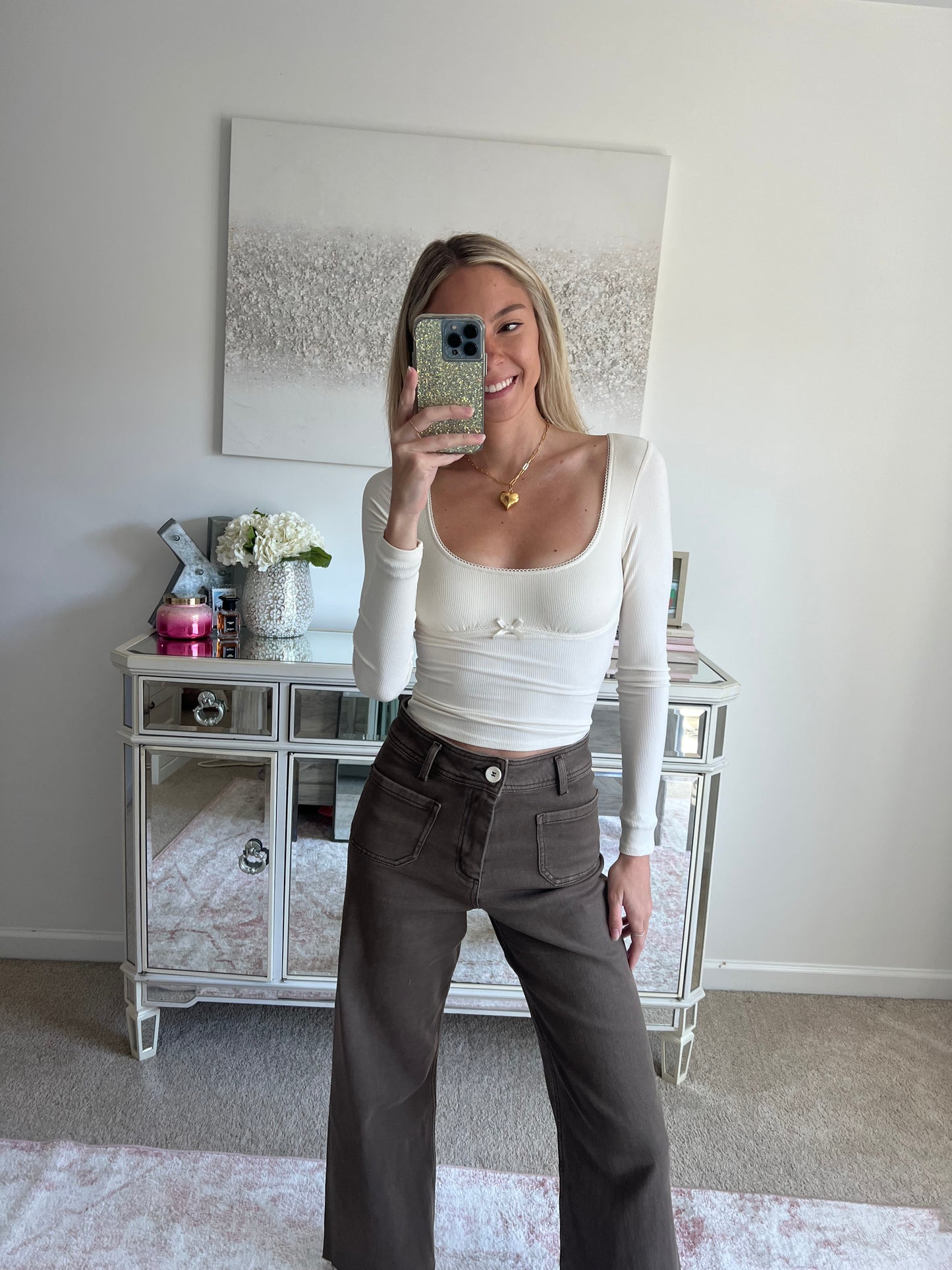 Olivia Scoop Neck Long Sleeve