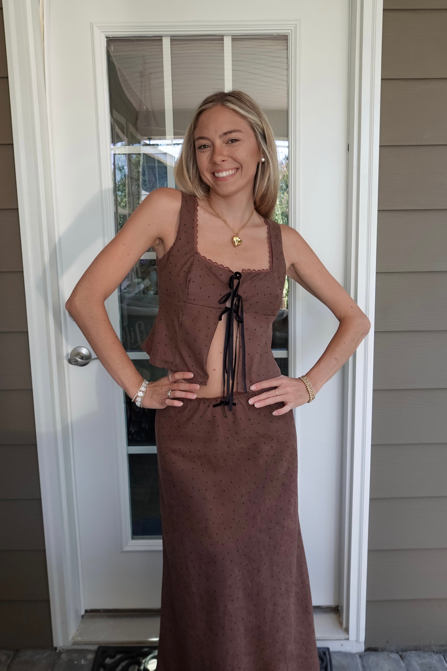 Paige Polka Dot Maxi Skirt