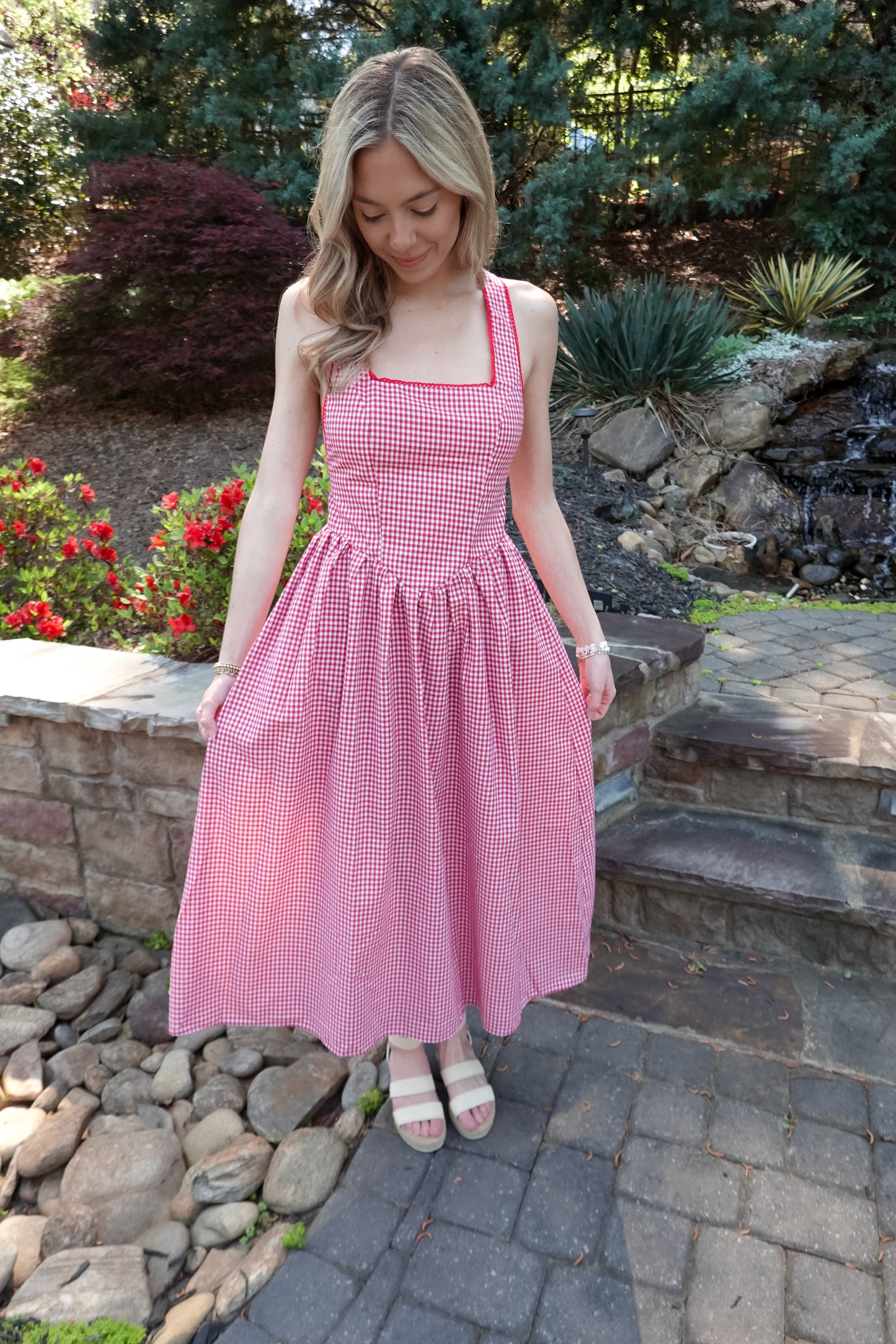 Kendall Gingham Midi Dress