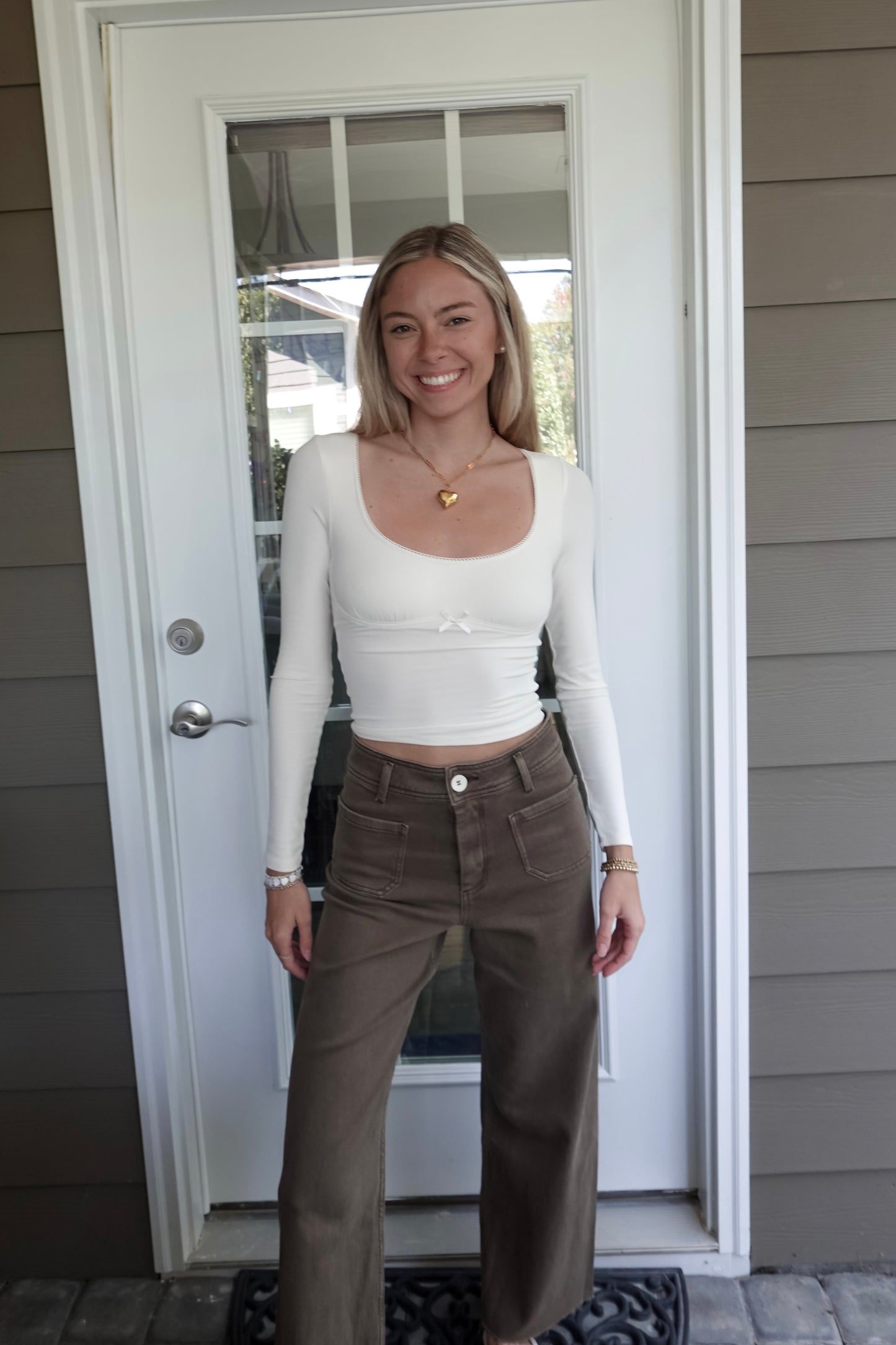 Olivia Scoop Neck Long Sleeve