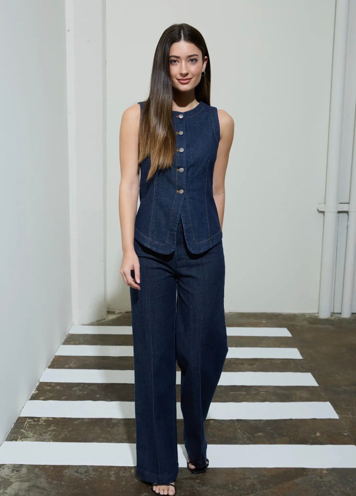 Dana Denim Vest Top