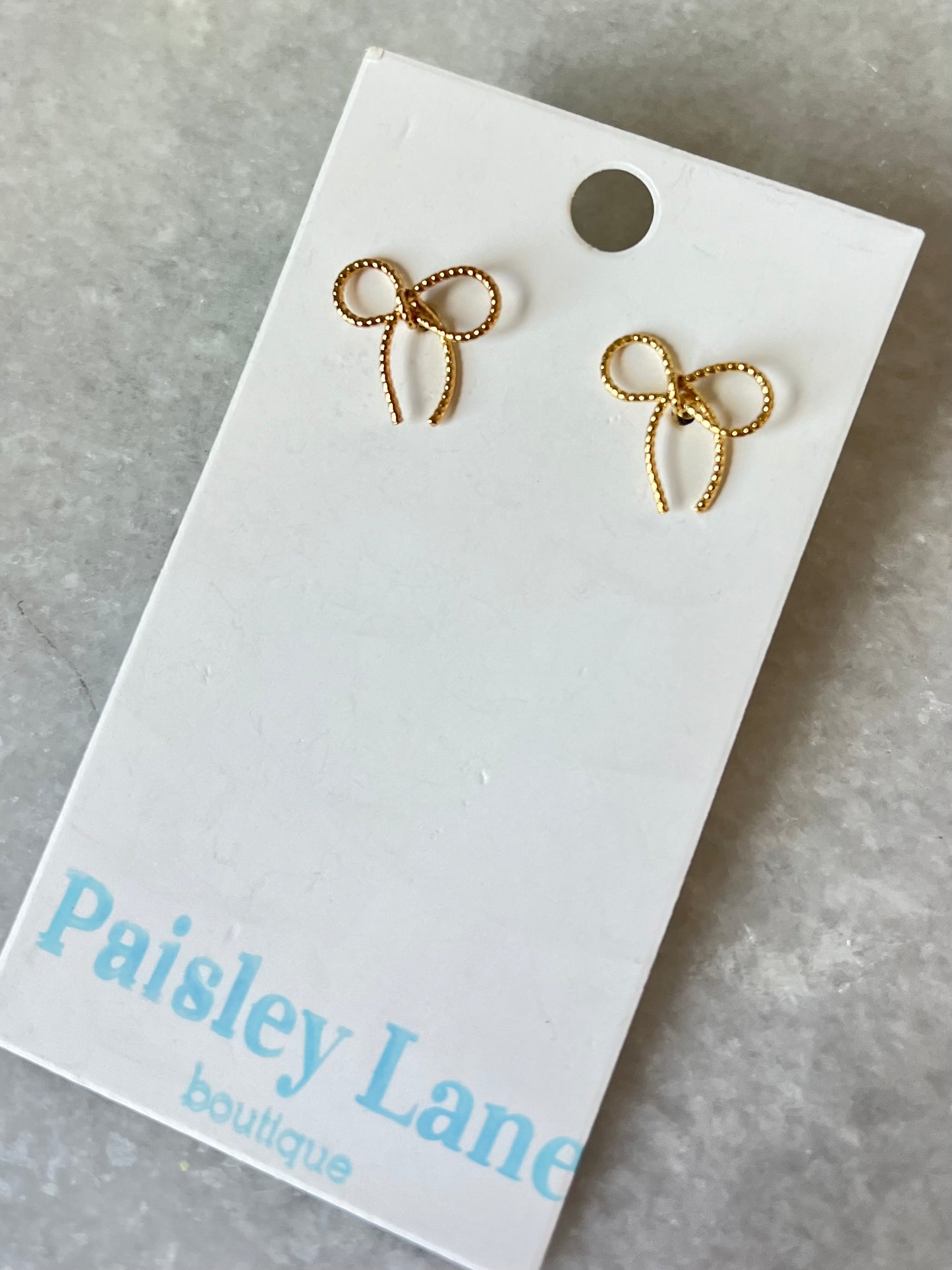 Tiny Bow Stud Earrings