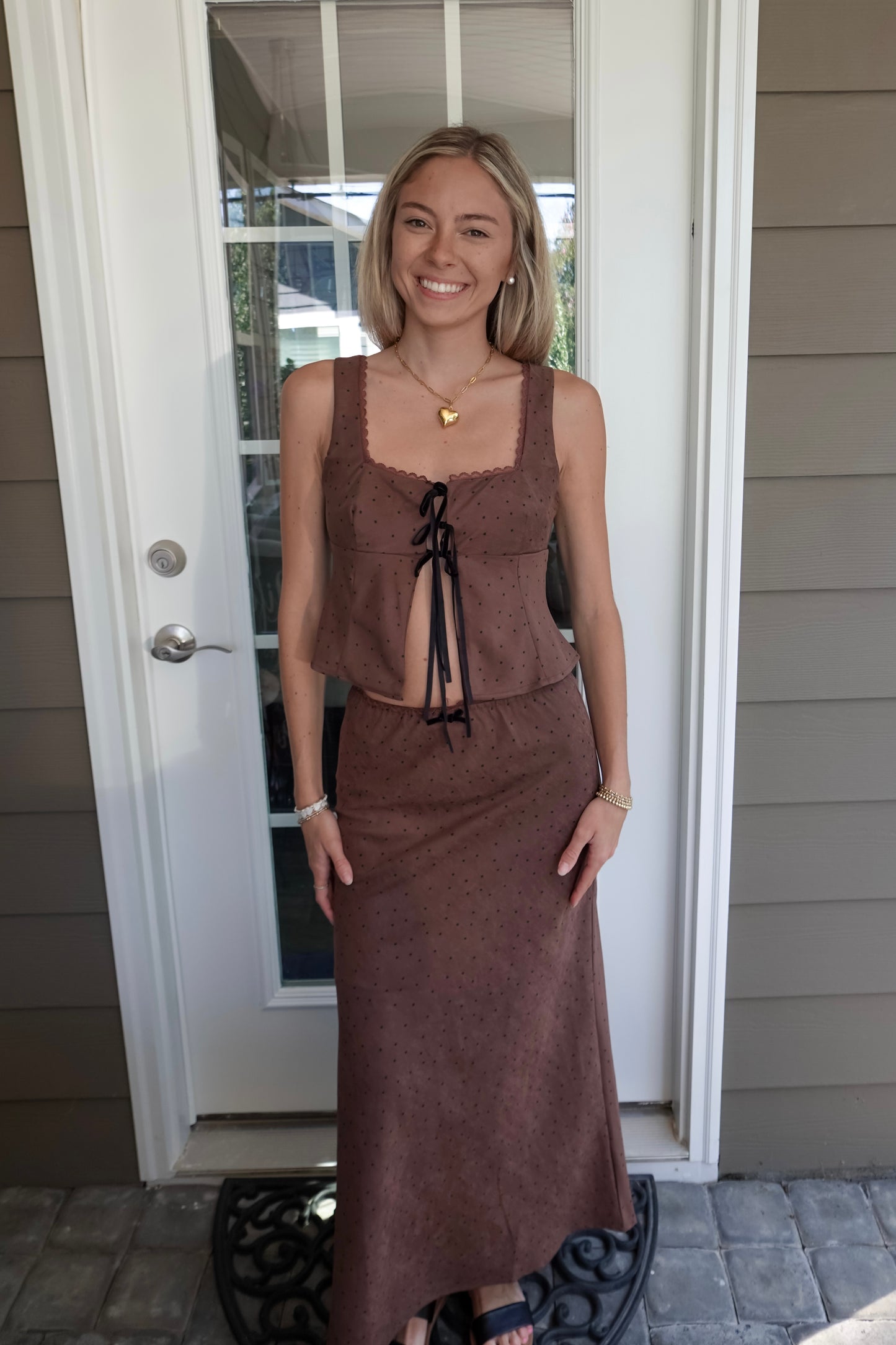 Paige Polka Dot Maxi Skirt