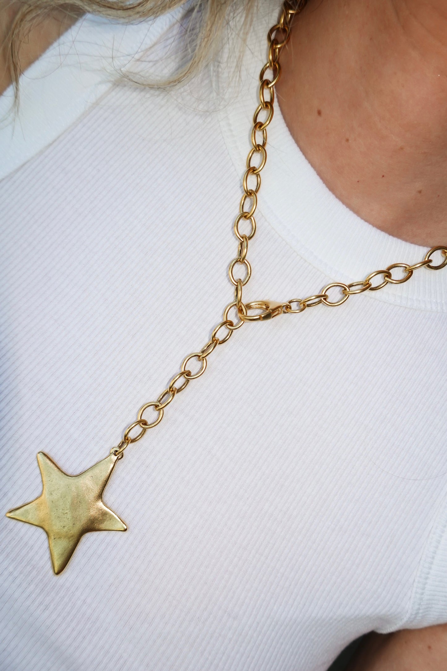 Chunky Drop Star Necklace