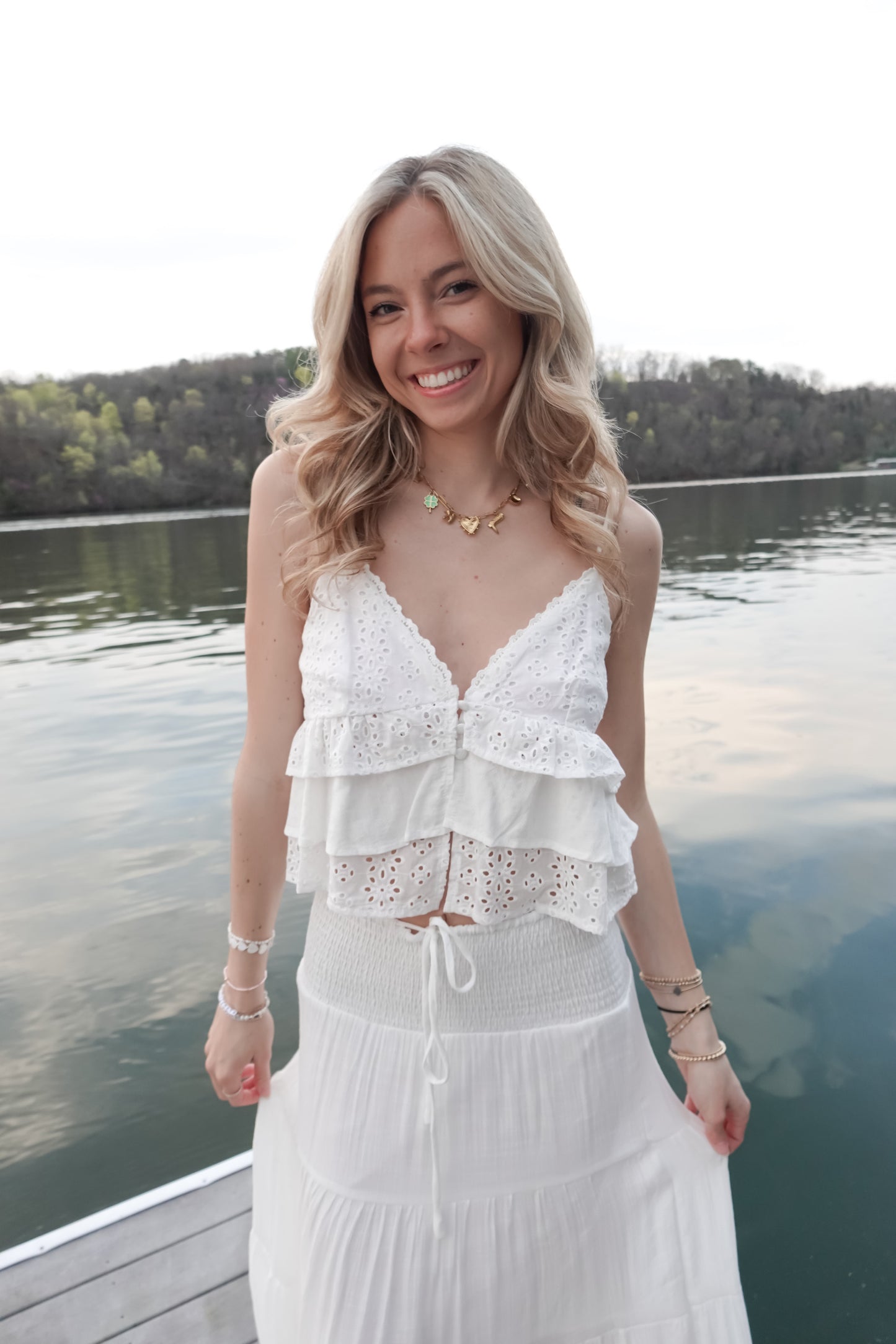 Isla Eyelet Cami Tank