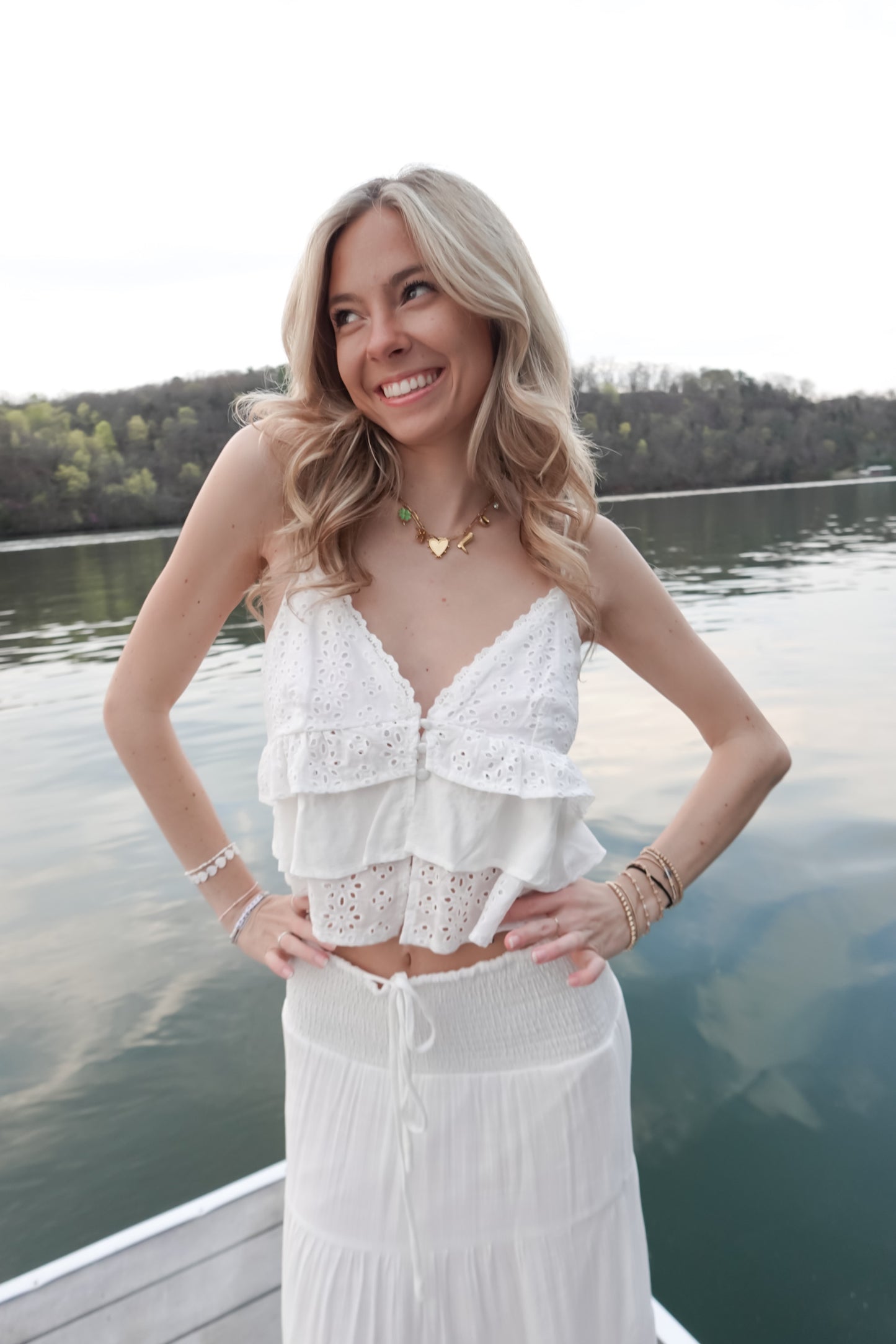 Isla Eyelet Cami Tank
