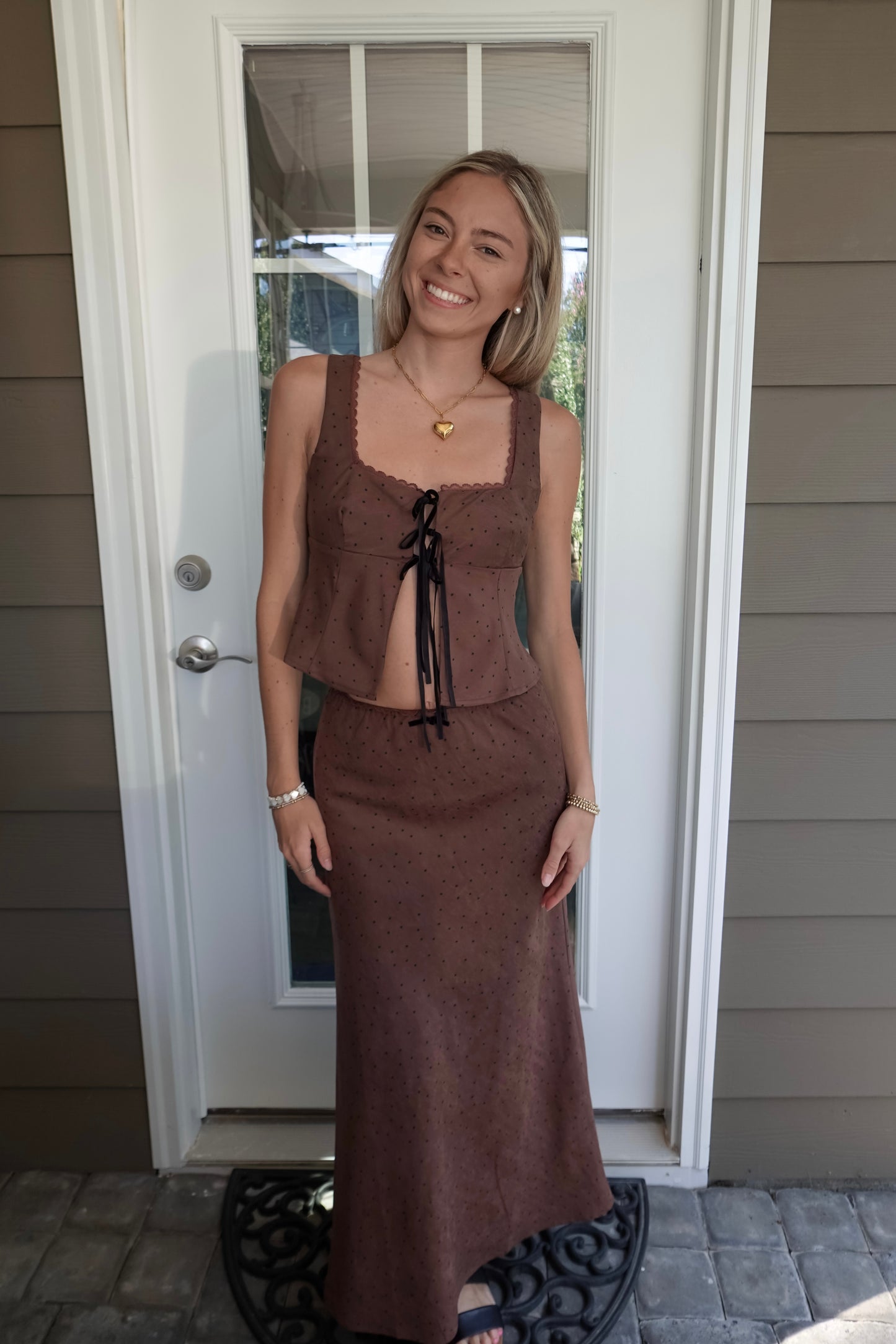 Paige Polka Dot Maxi Skirt