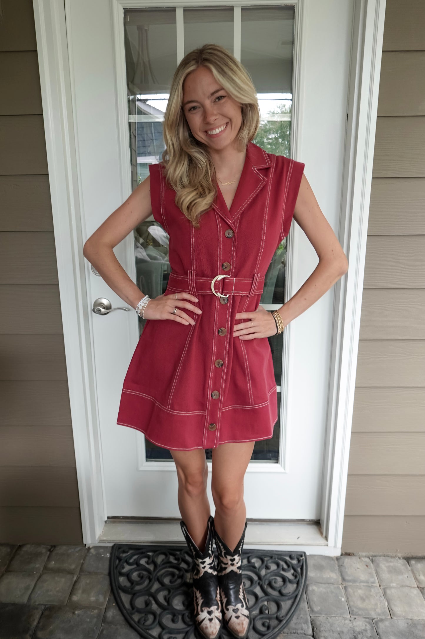 Harlow Maroon Mini Dress