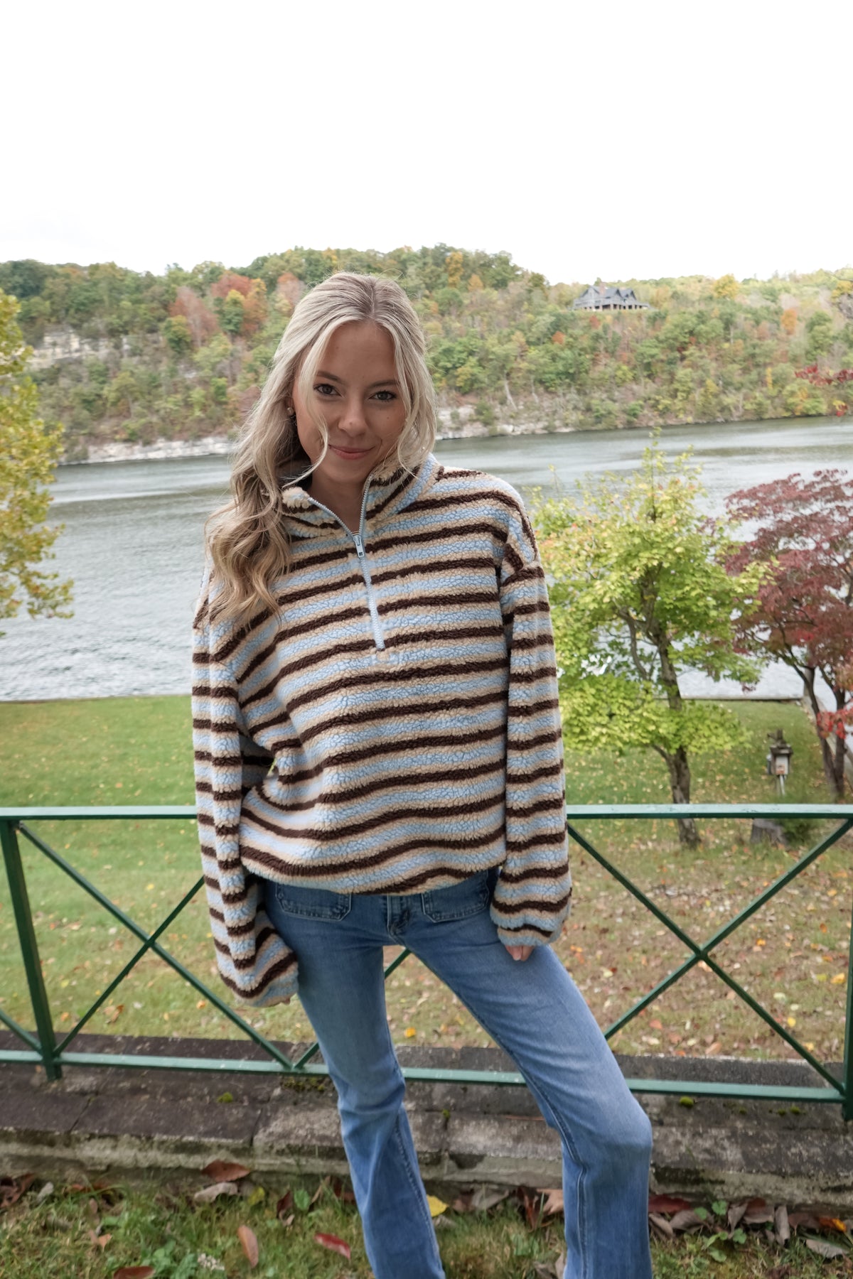 Lily Striped Sherpa Jacket
