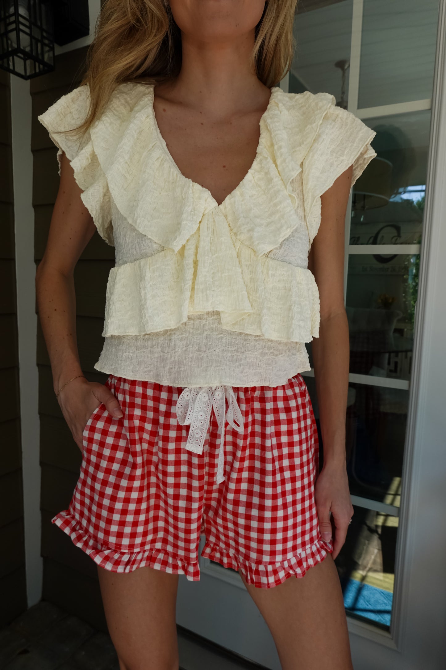 Red Gingham Shorts