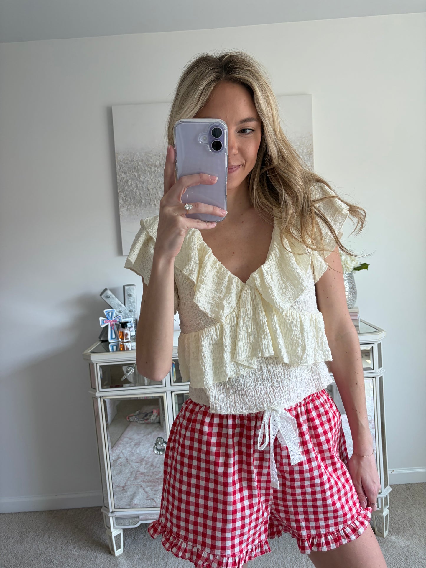 Red Gingham Shorts