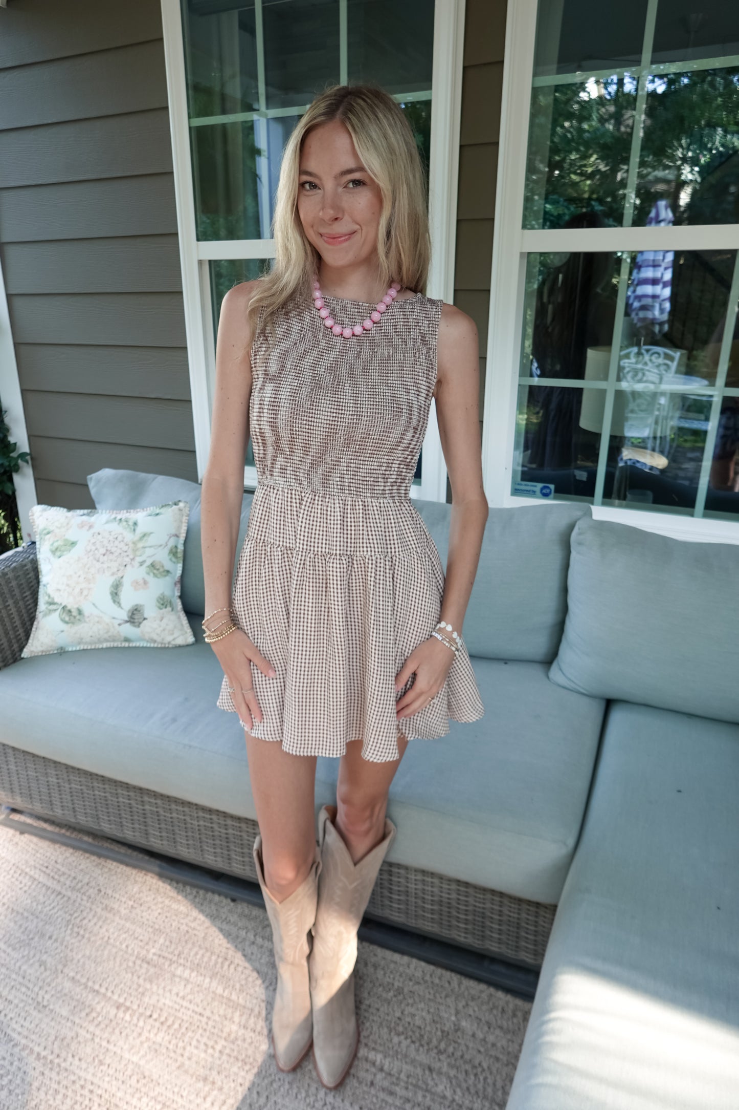 Gia Gingham Mini Dress