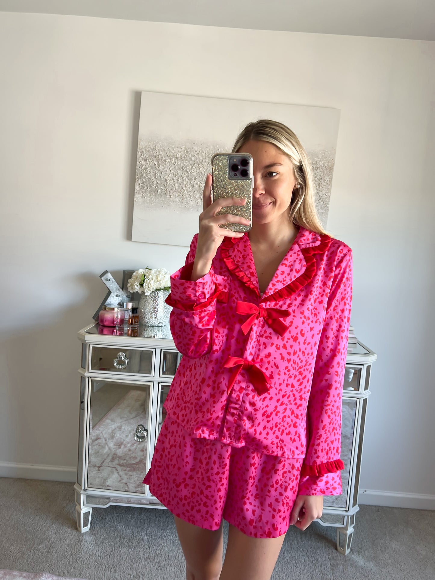 Lena Leopard Print Pajama Set