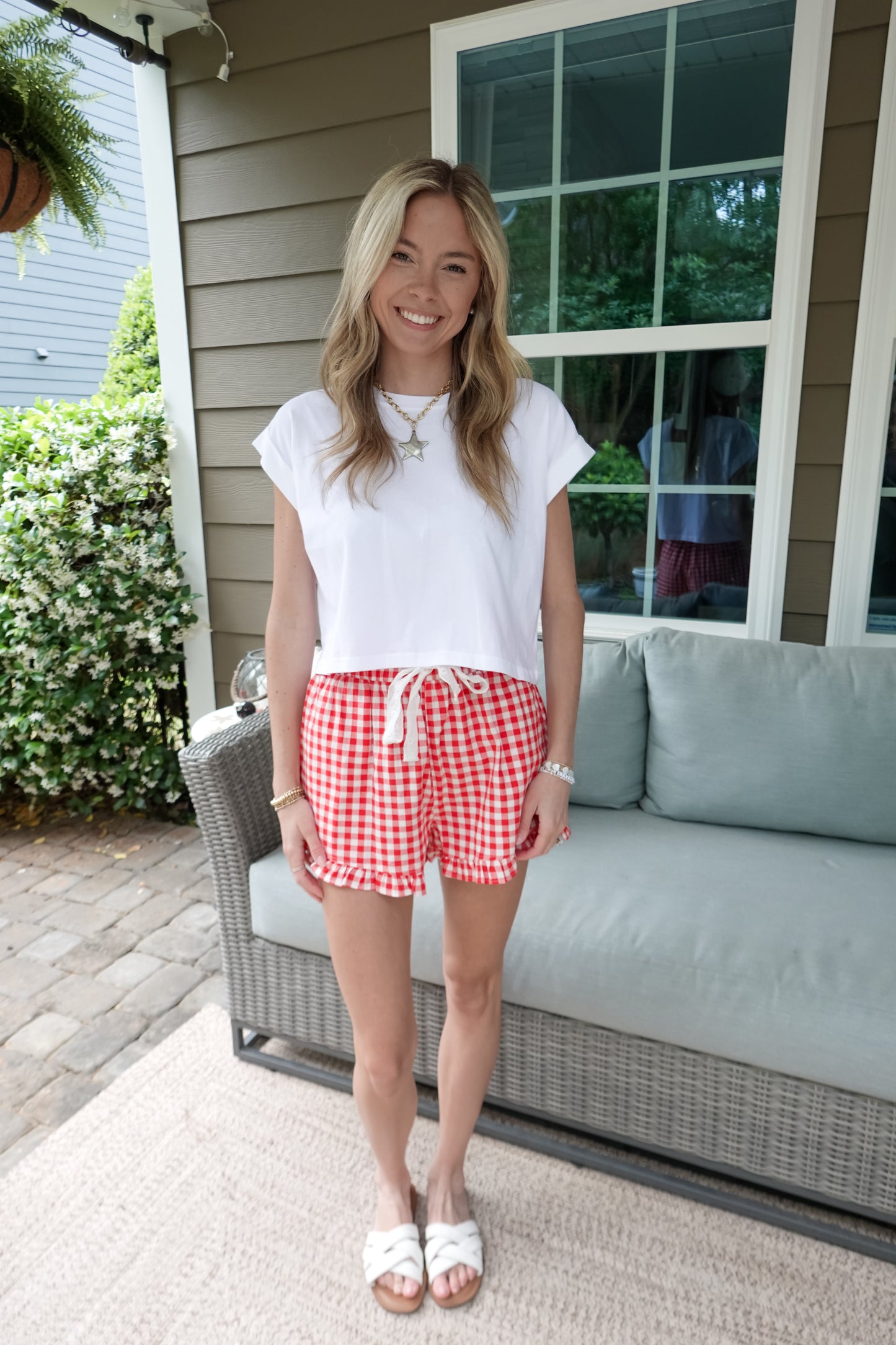 Red Gingham Shorts