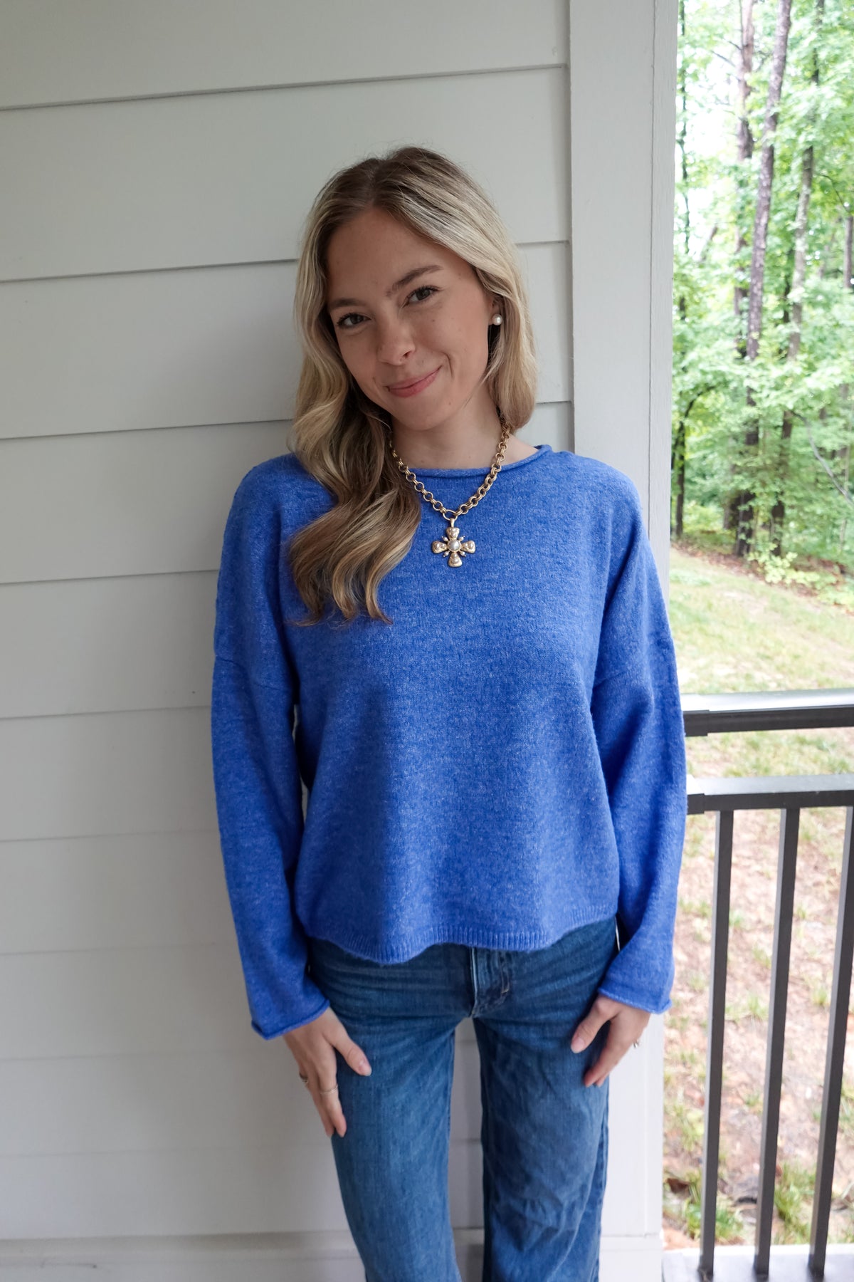 Kora Knit Sweater Blue