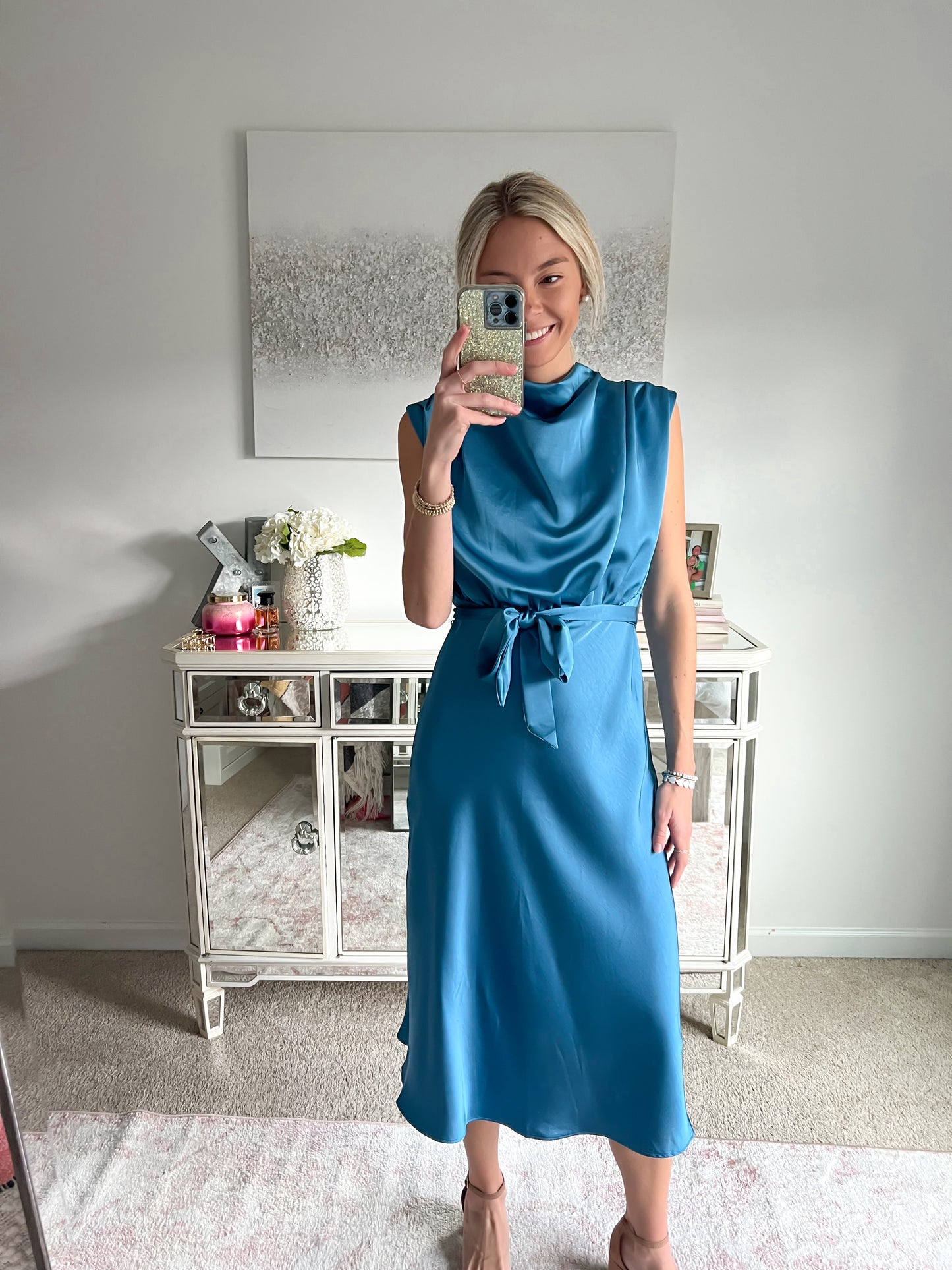 Estelle Cowl Neck Midi Dress