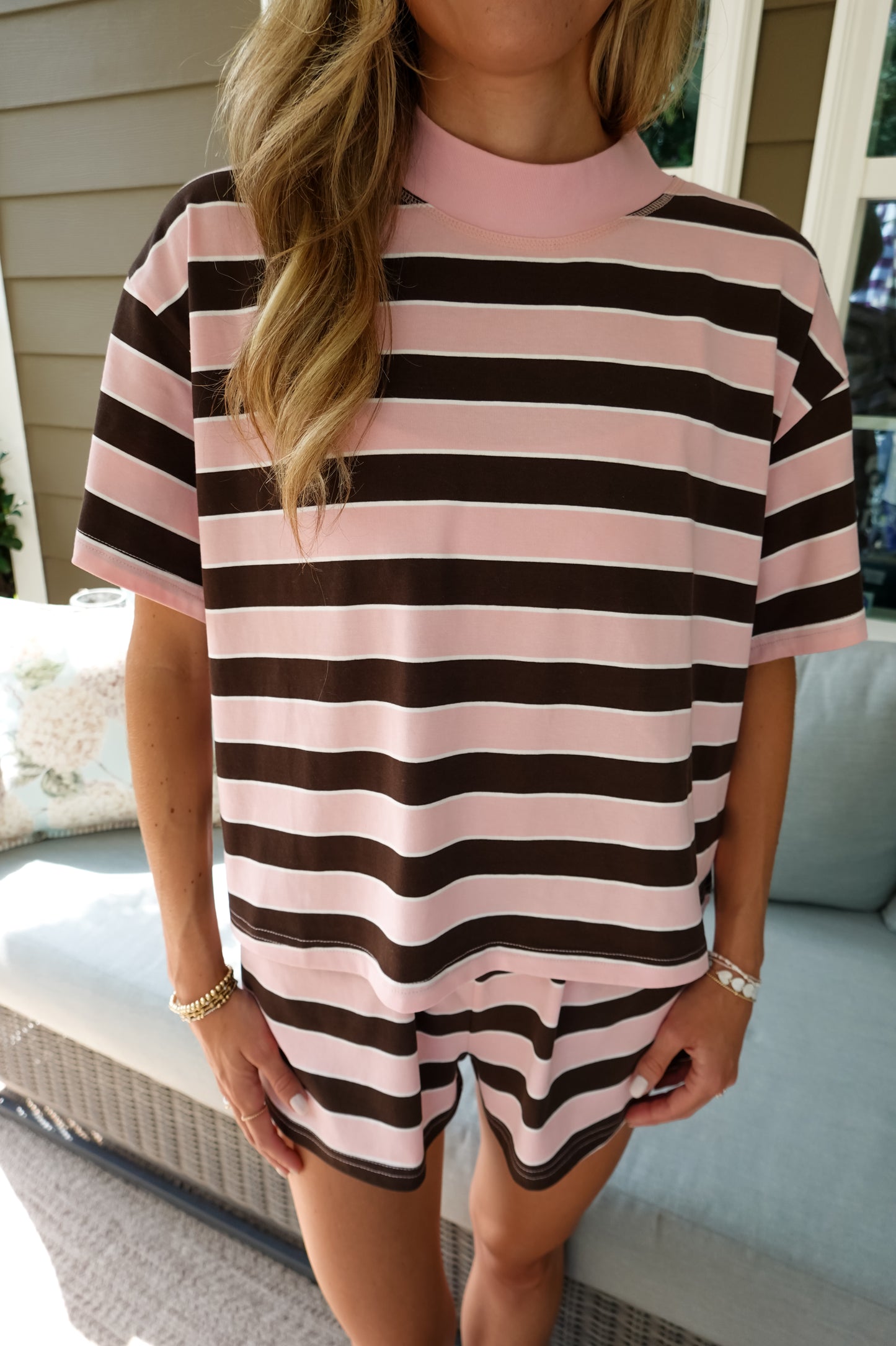 Sheila Mock Neck Tee