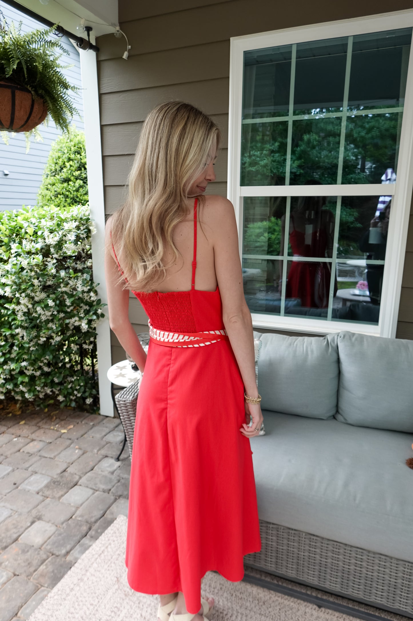 Sasha Scarf Belt Midi Dress
