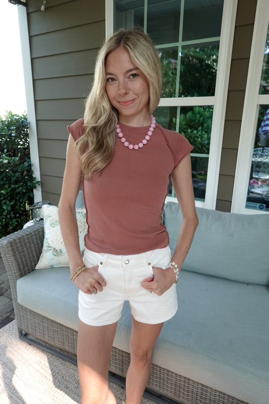 Nora Short Sleeve Knit Top