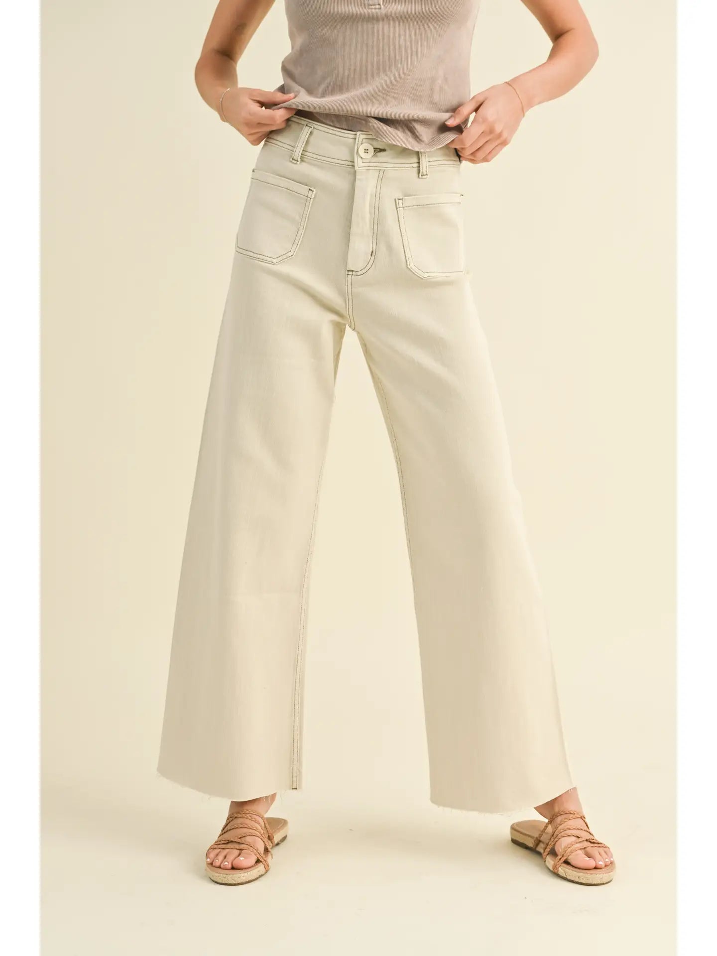 Zoe Striaght Wide Leg Pants