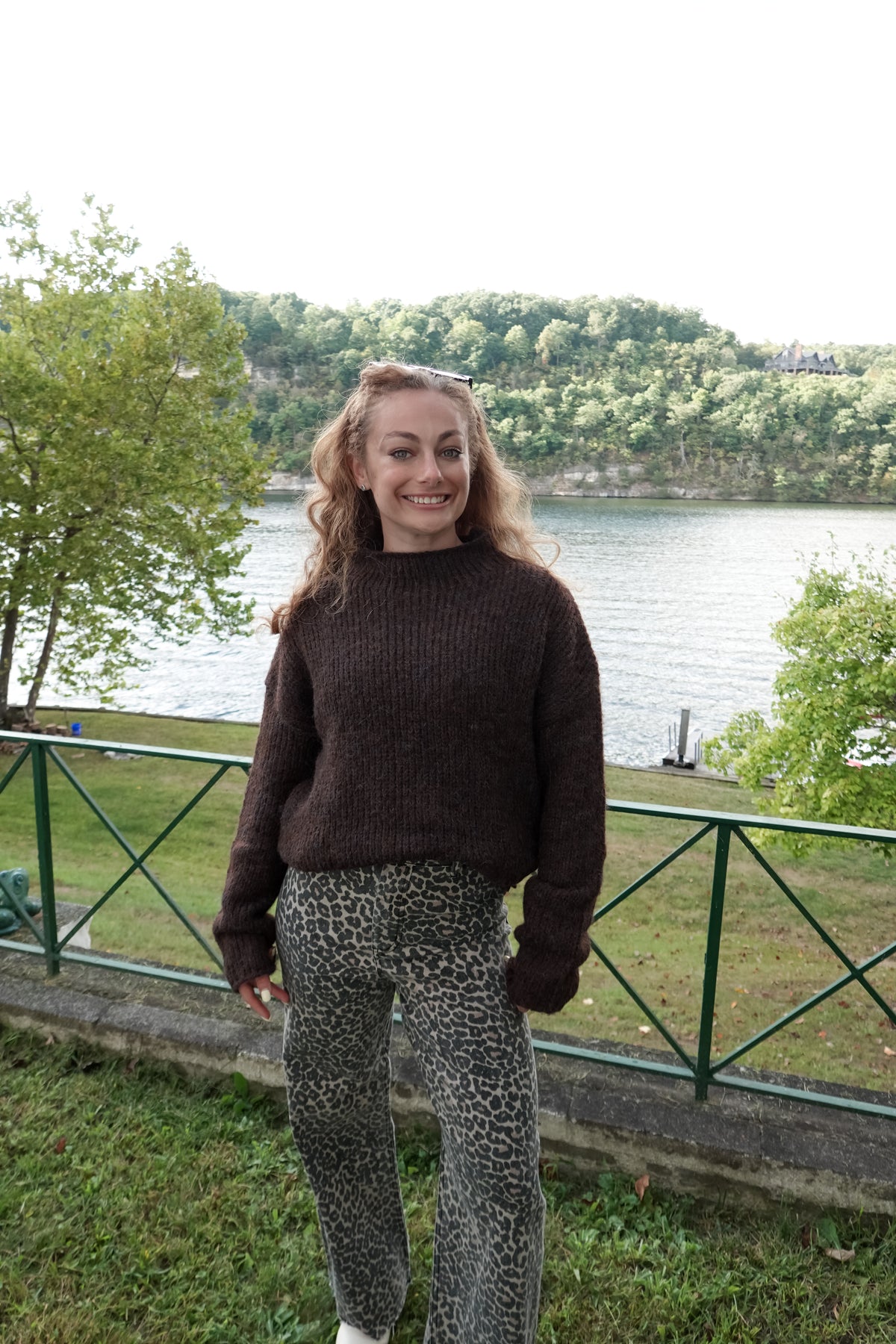 Ava Brown Mock Neck Sweater