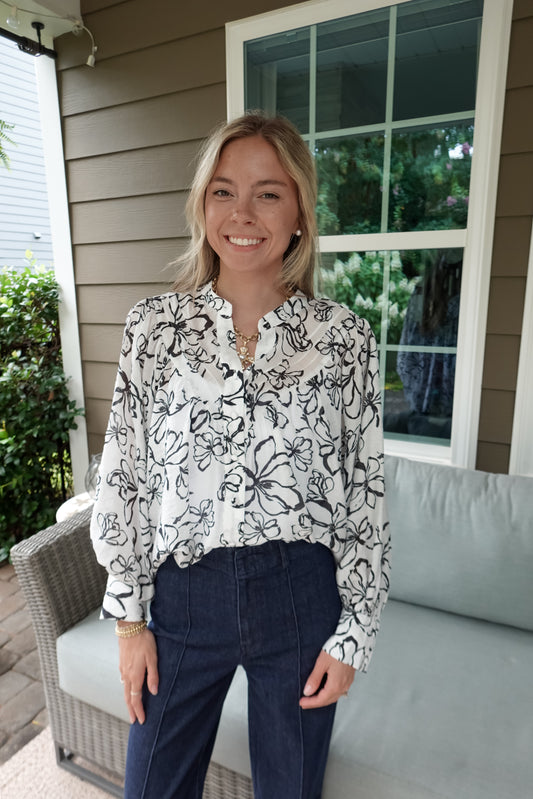 Fay Floral Long Sleeve Top
