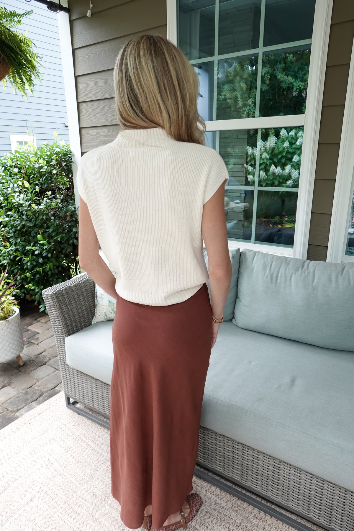 Mary Oatmeal Mock Neck Sweater