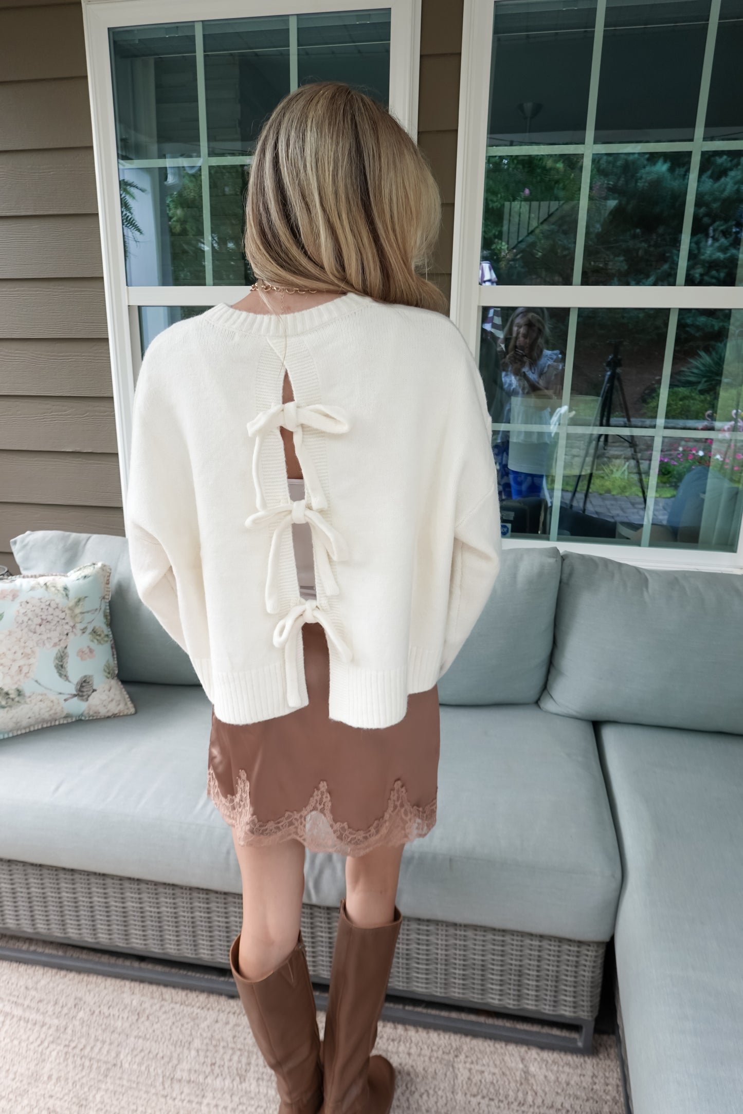 Lace Trim Satin Mini Skirt