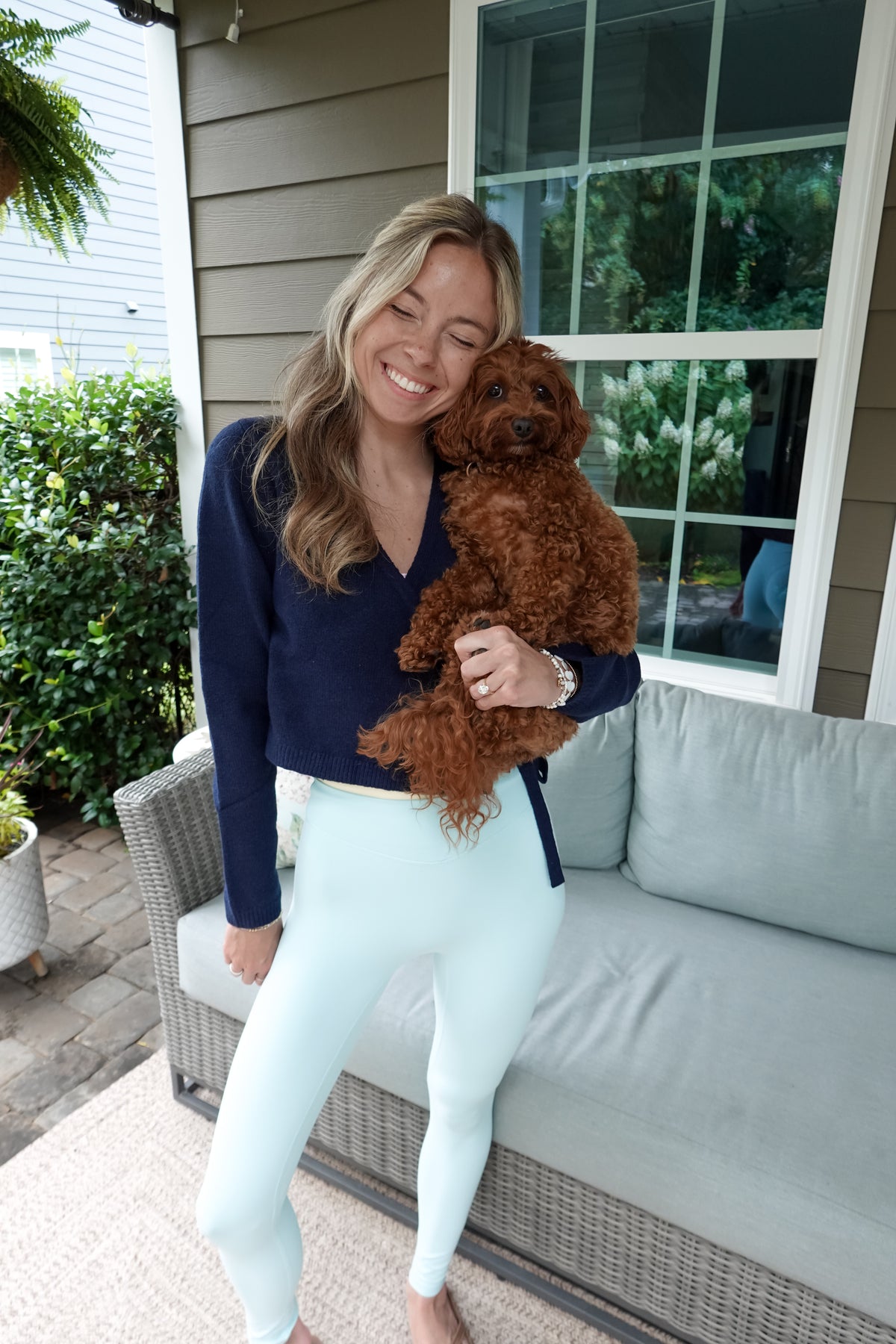 Kacey Navy Wrap Top