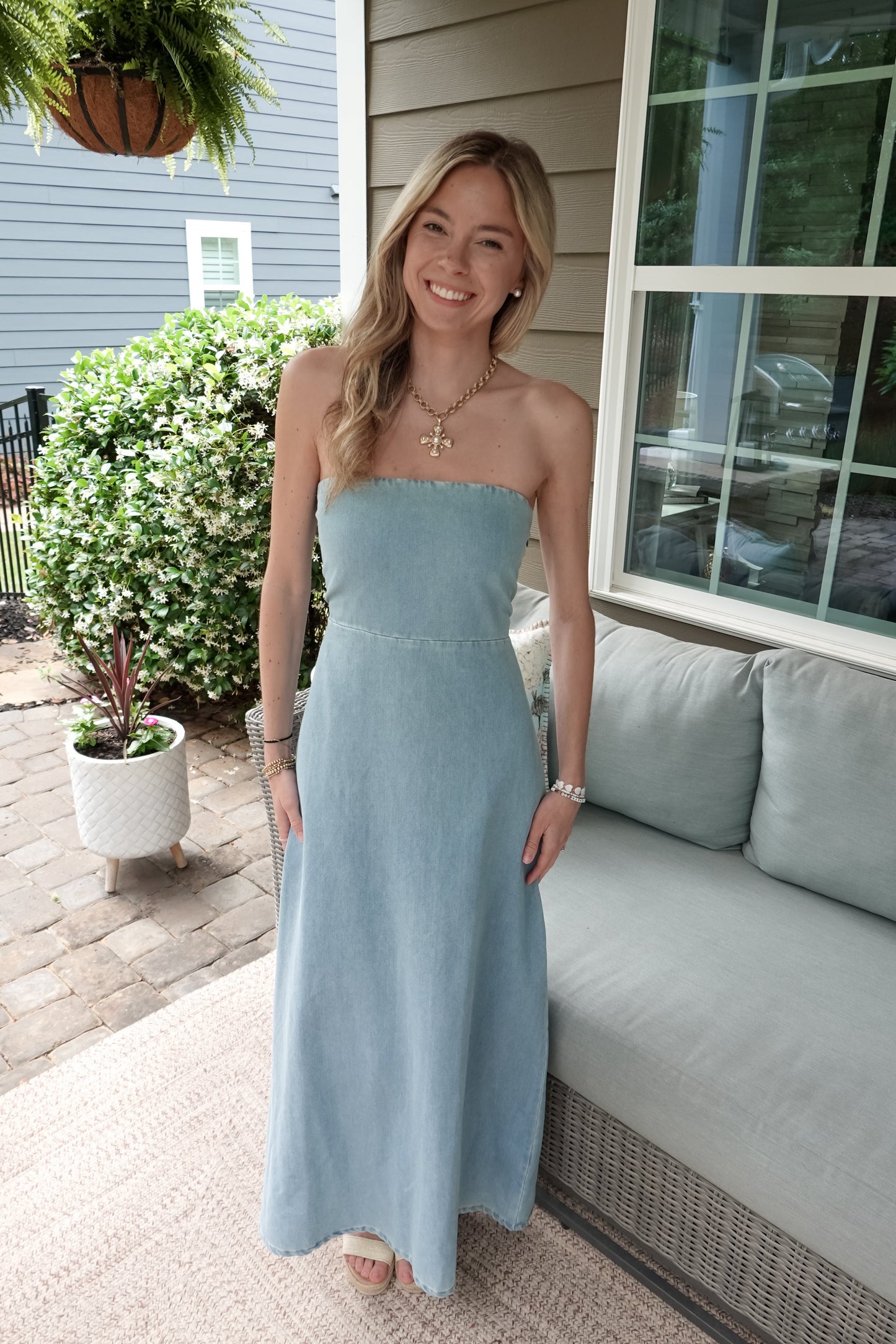 Stella Denim Maxi Dress