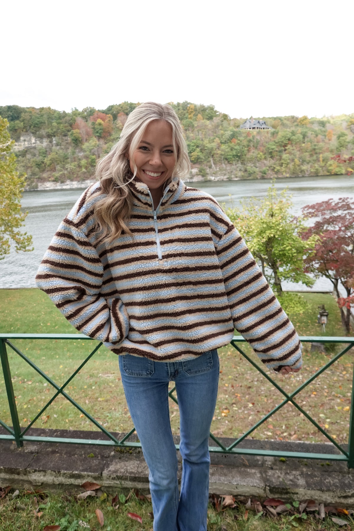 Lily Striped Sherpa Jacket