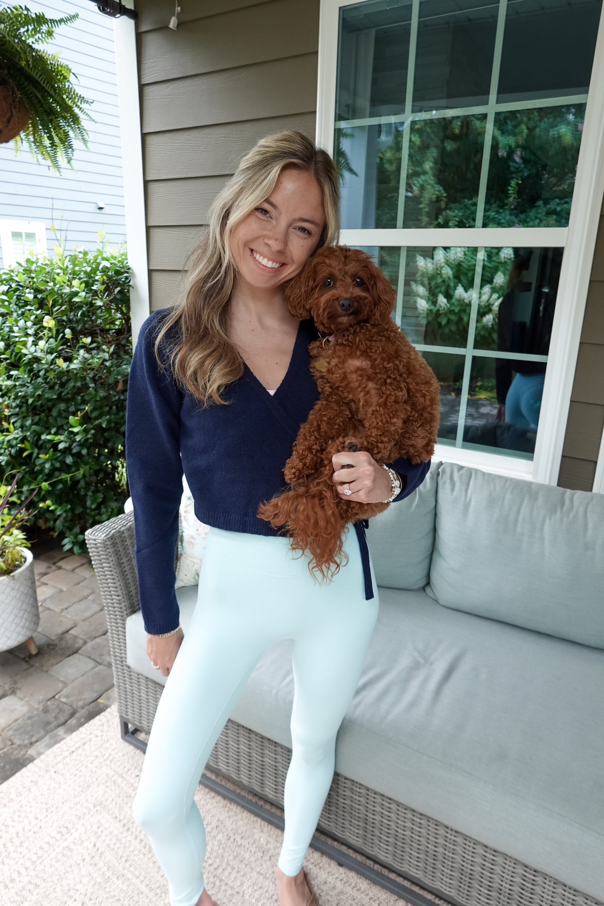 Kacey Navy Wrap Top
