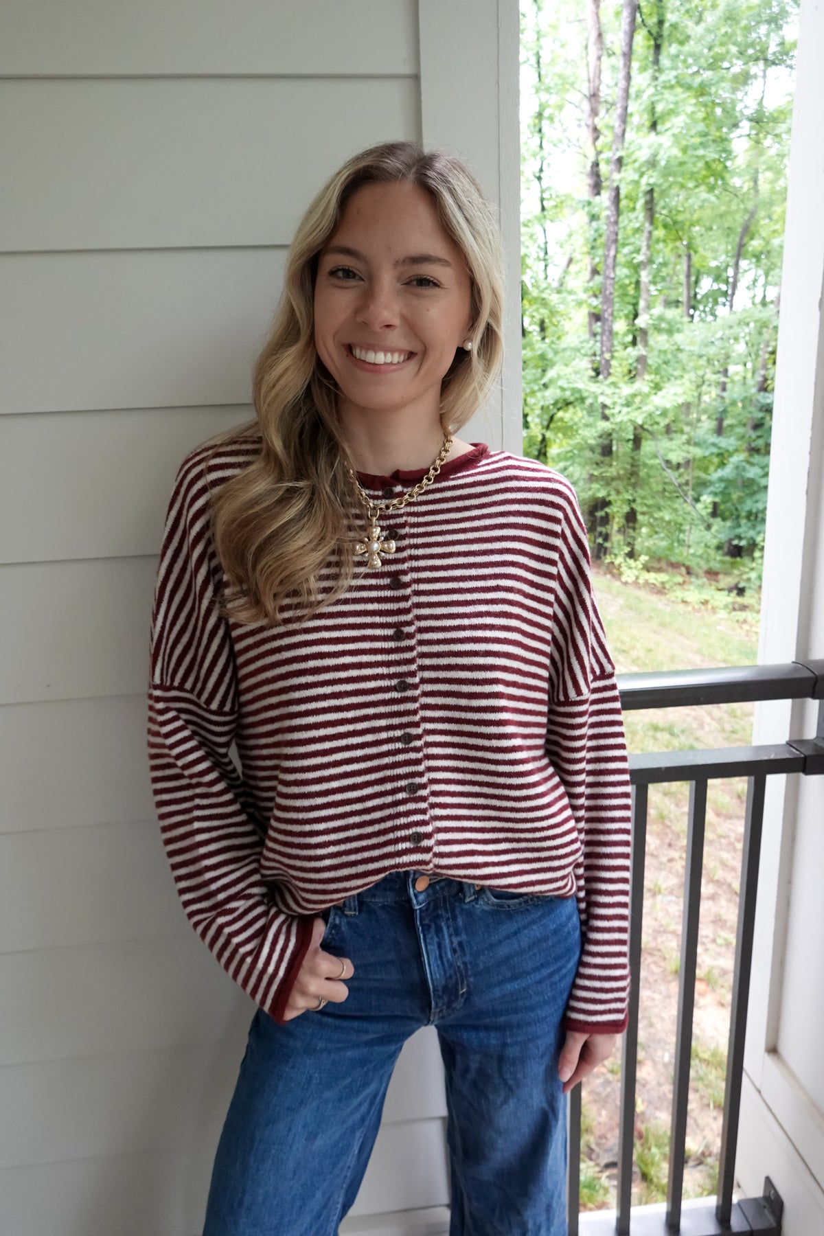 Demi Striped Cardigan
