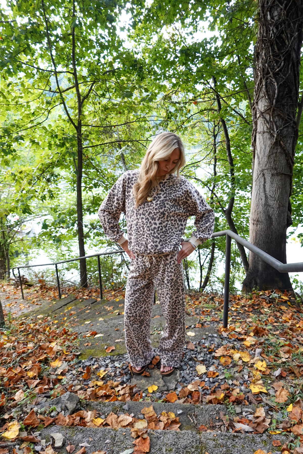 Leah Leopard Crewneck