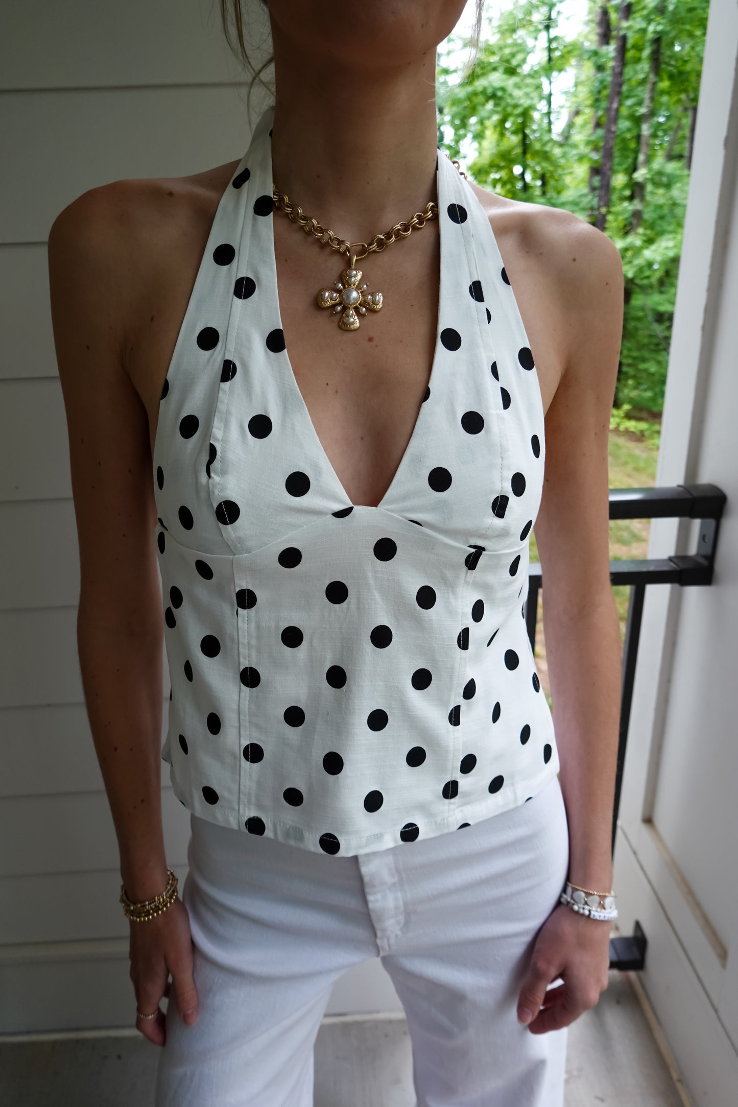 Polka Dot Halter Top