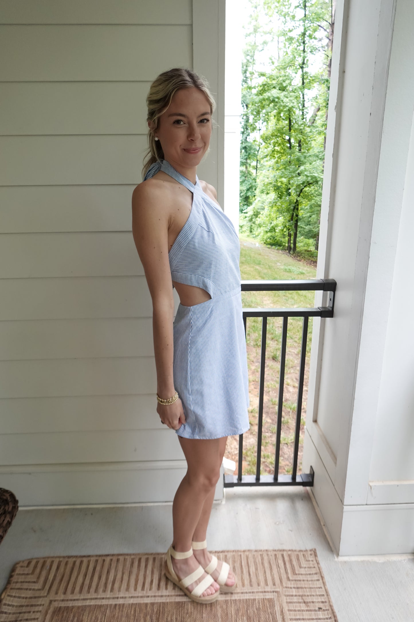 Julia Halter Tie Back Mini Dress
