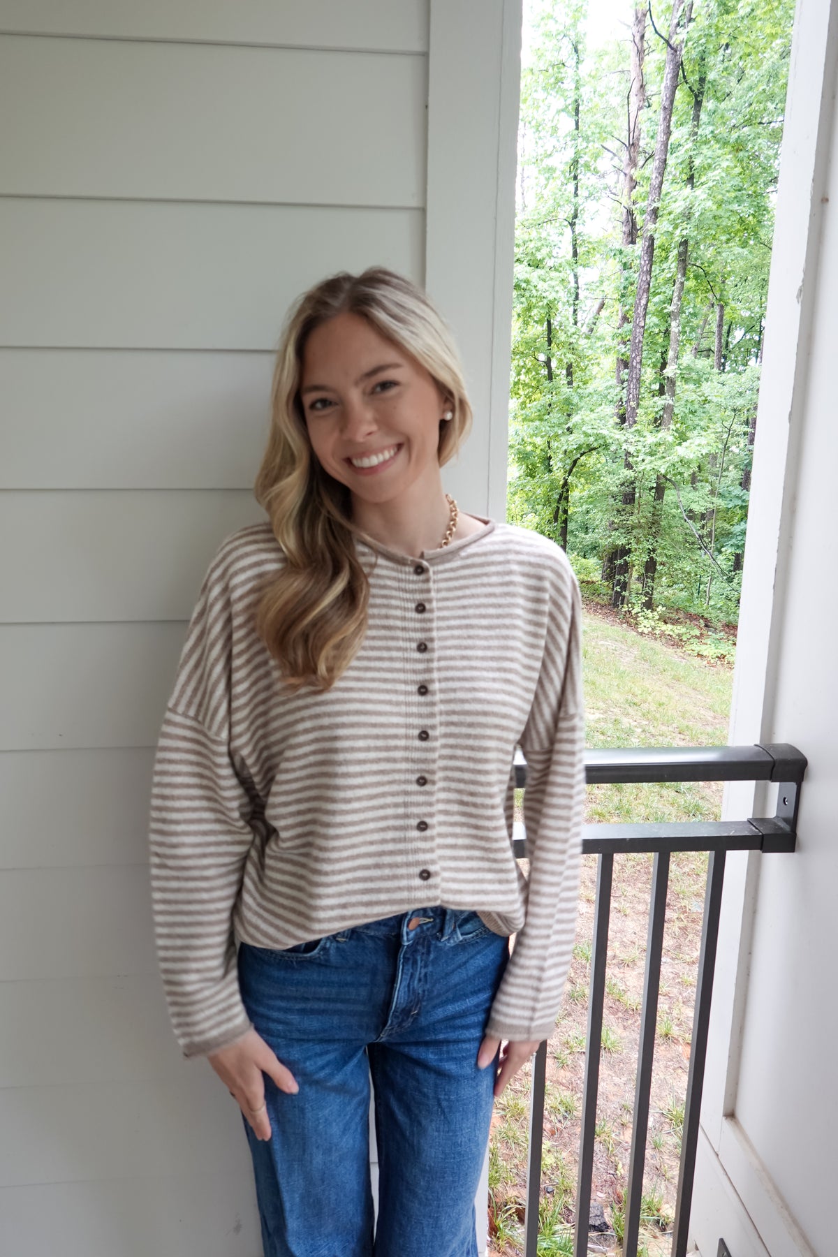 Demi Striped Cardigan