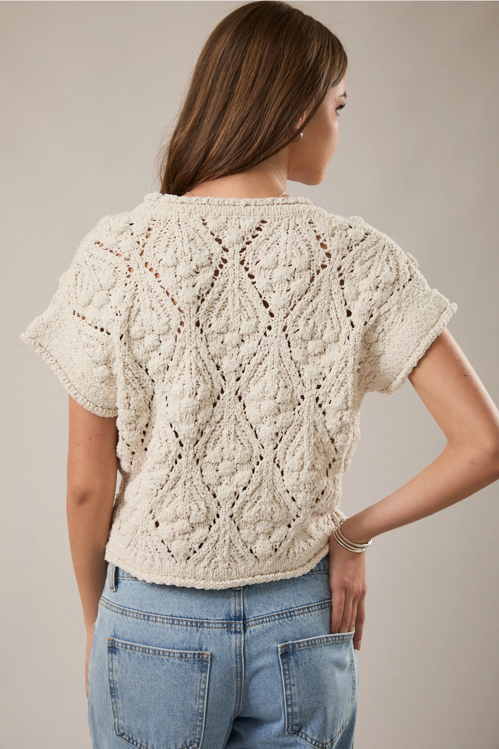 Steph Short Sleeve Sweater Top