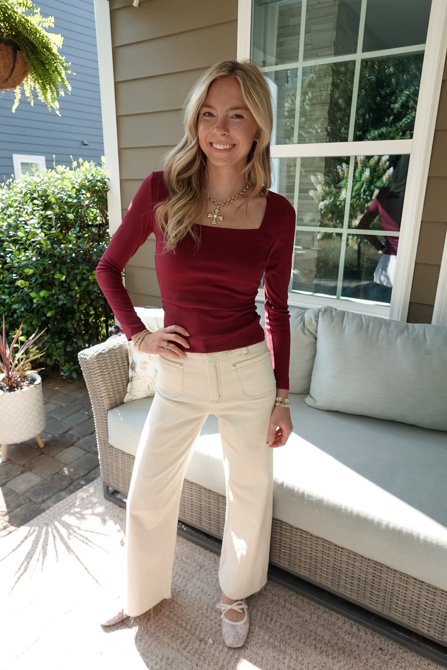 Amelia Square Neck Top