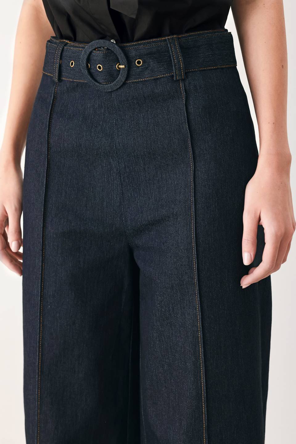 Camila Belted Wide Leg Jeans