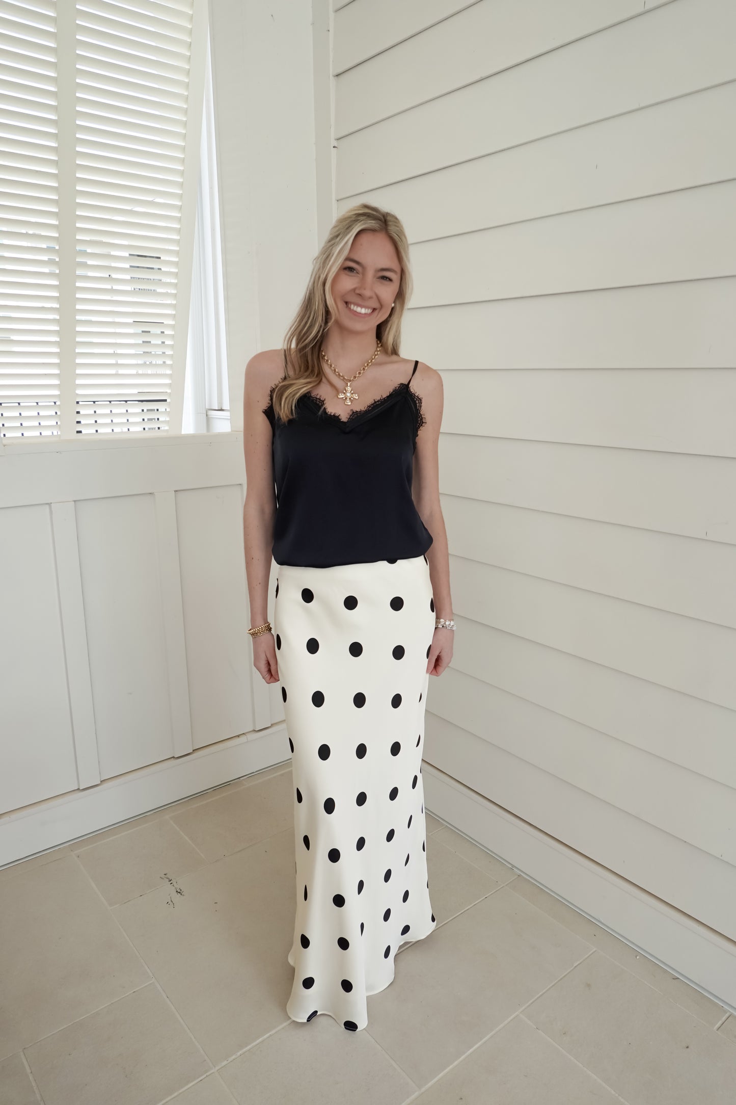 Parker Polka Dot Midi Skirt