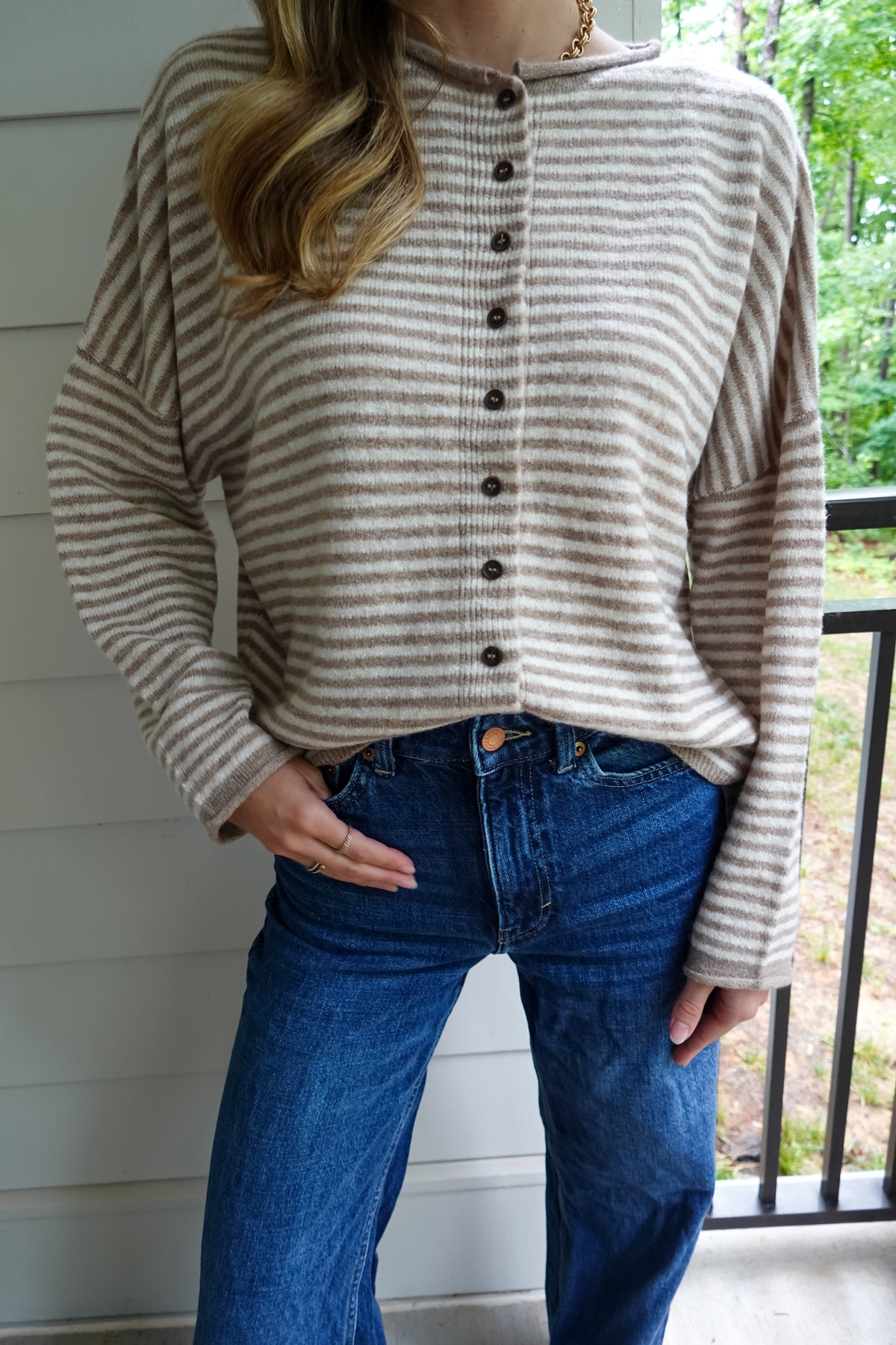 Demi Striped Cardigan