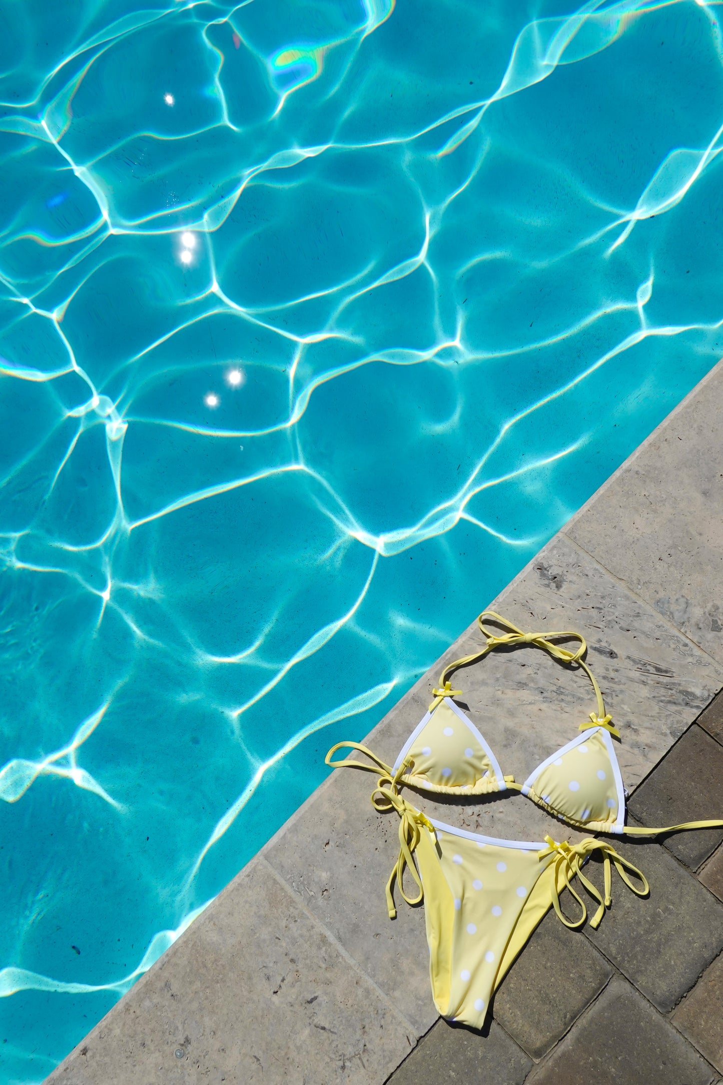 Yellow Polka Bikini Set