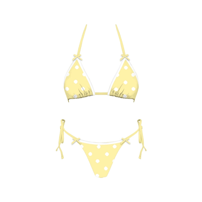 Yellow Polka Bikini Set