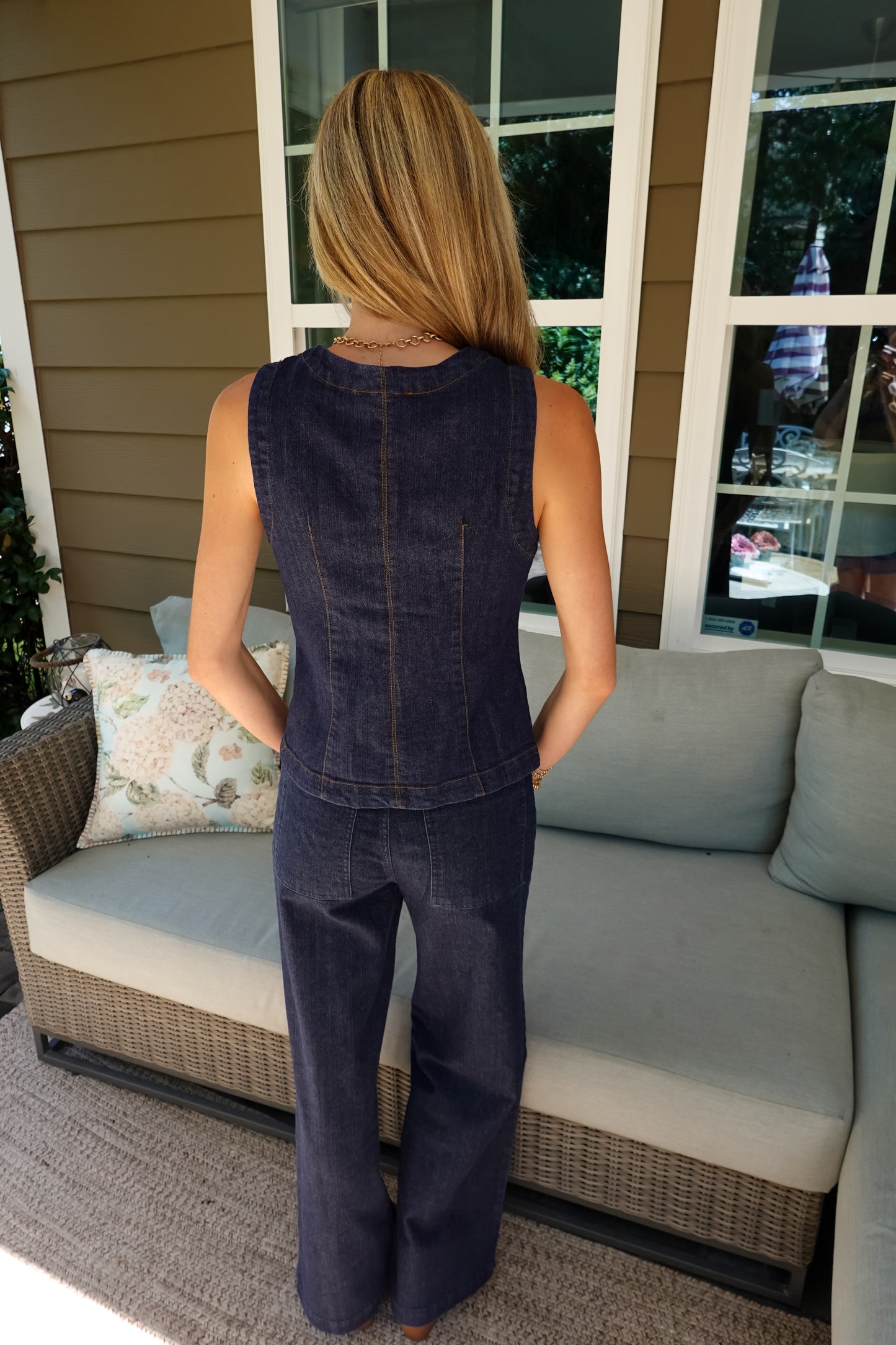 Dana Denim Vest Top