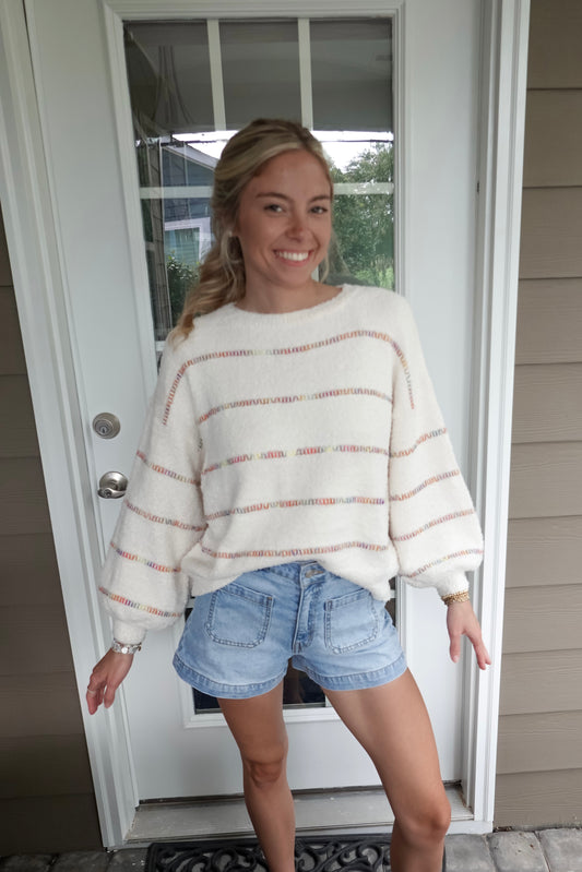 Joyful Fuzzy Sweater